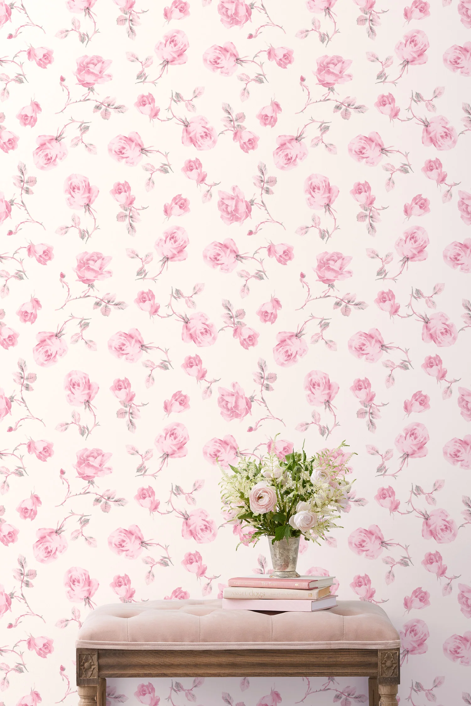 Ribbon Rosa Standard Wallpaper