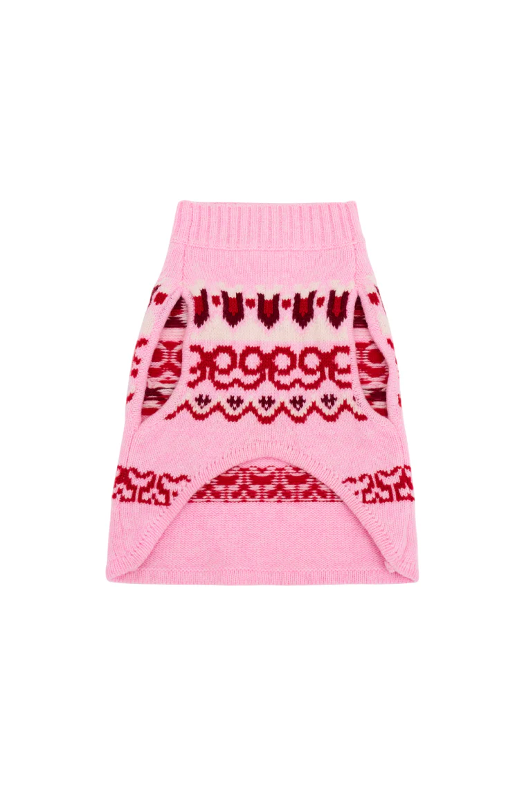 Arindia Wool Fair Isle Dog Sweater