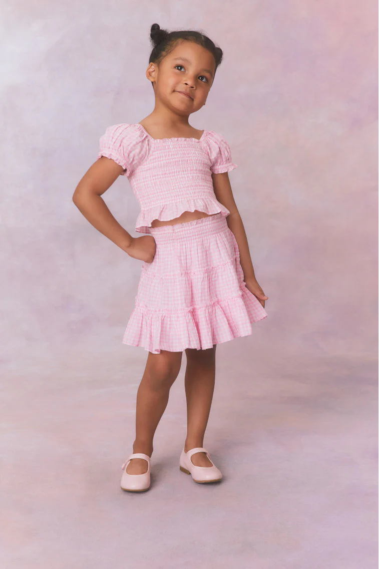 Girls Gingham Raf Skirt