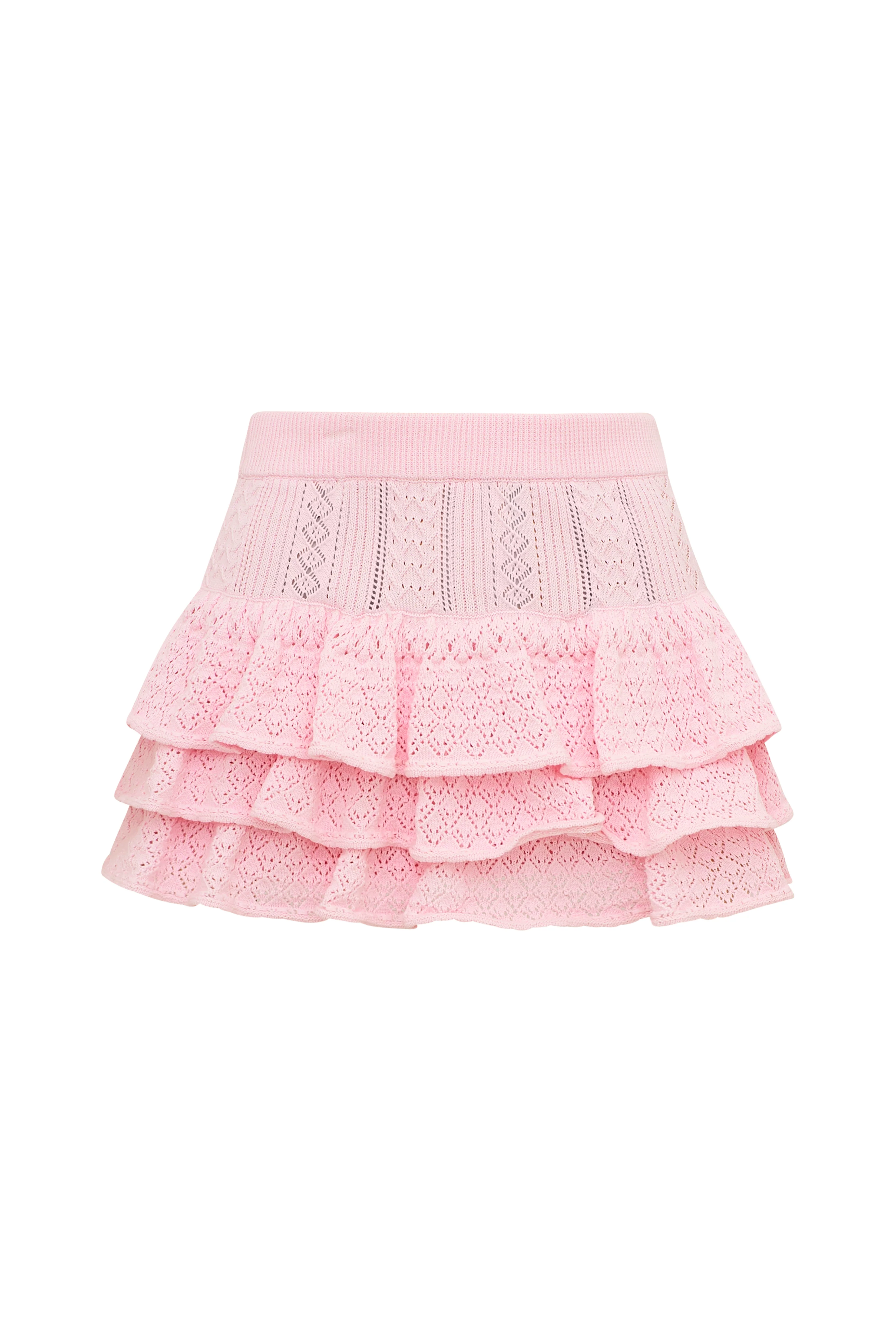 Baudin Bow Pointelle Mini Skirt