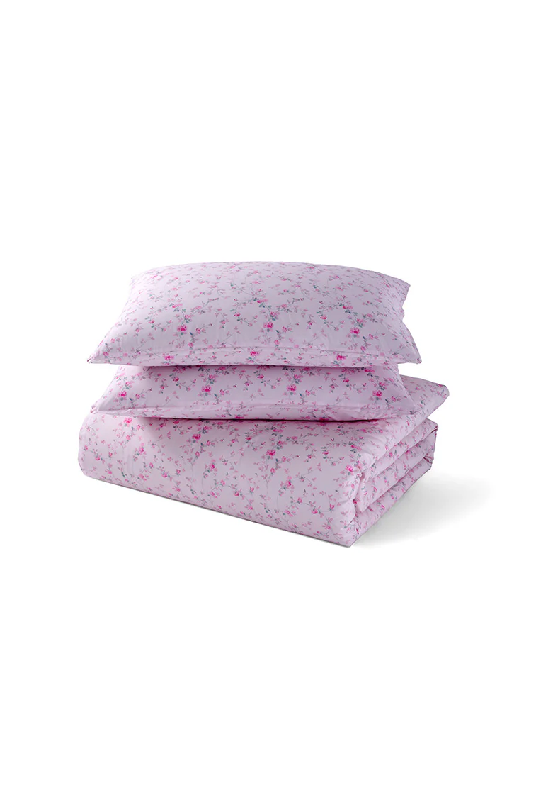 Full/Queen Duvet Cover + Sham Floral Set