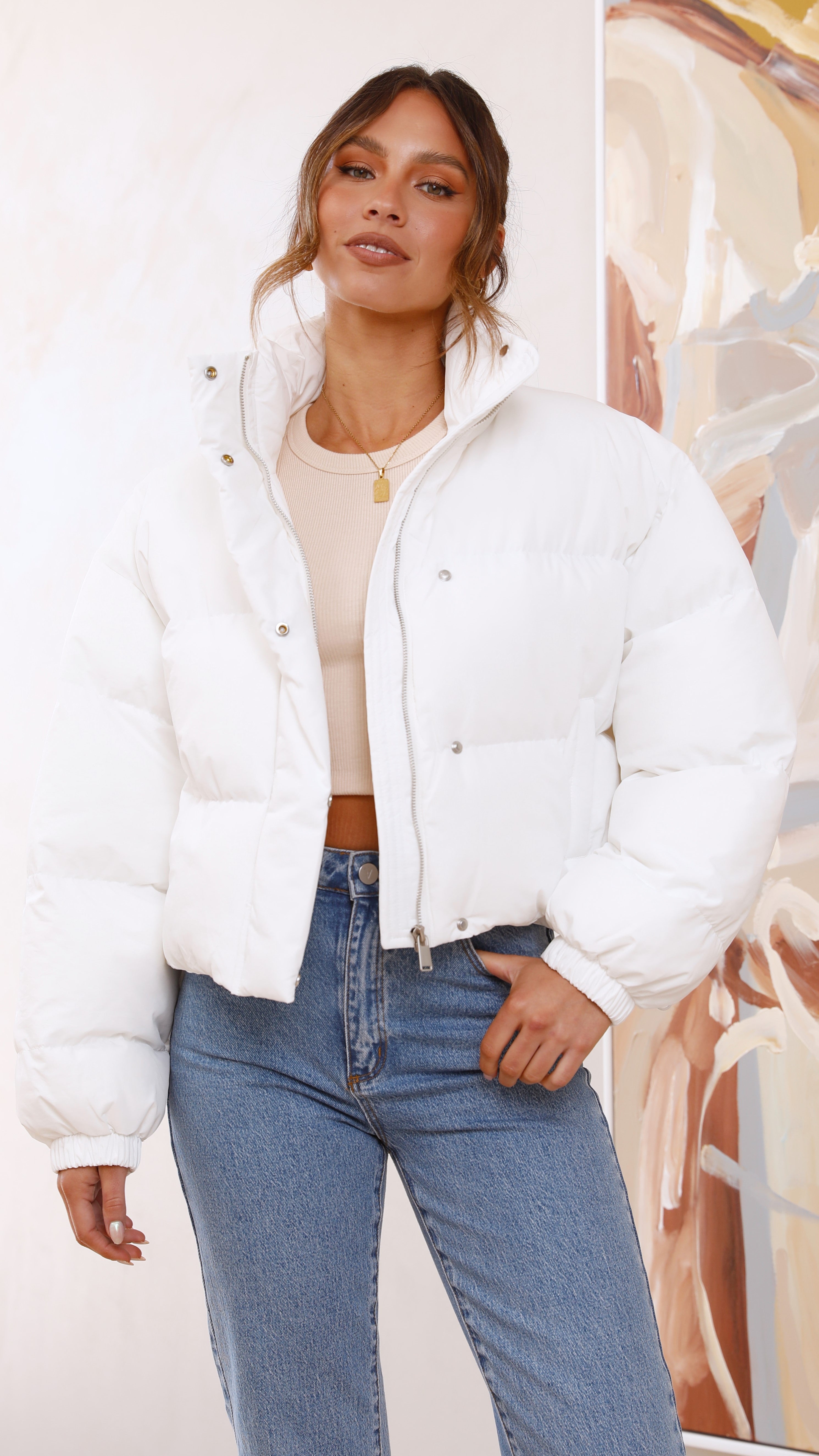 Paula Puffer Jacket - White