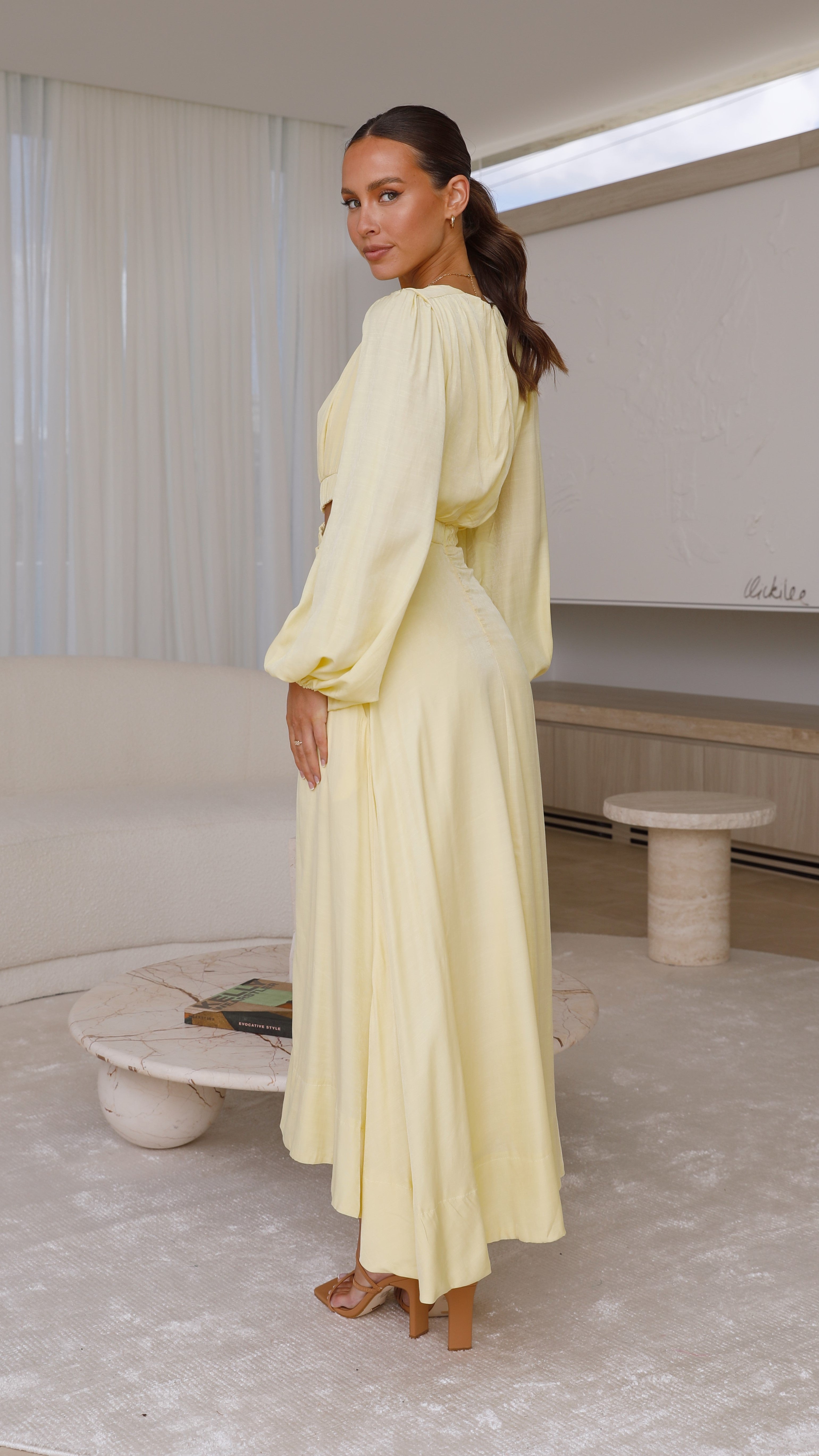 Eloise Midi Dress - Yellow