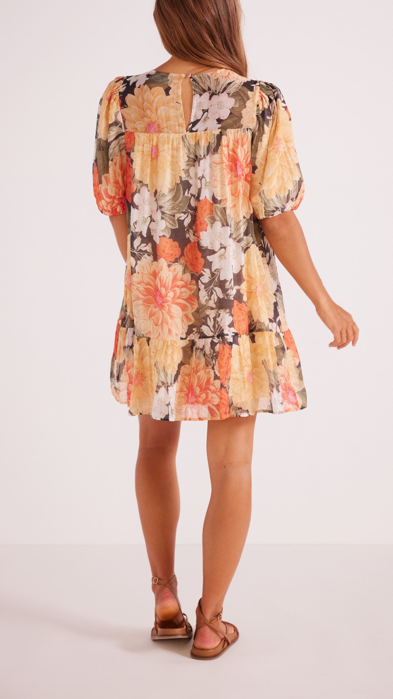 Clementine Shift Mini Dress - Vintage Floral