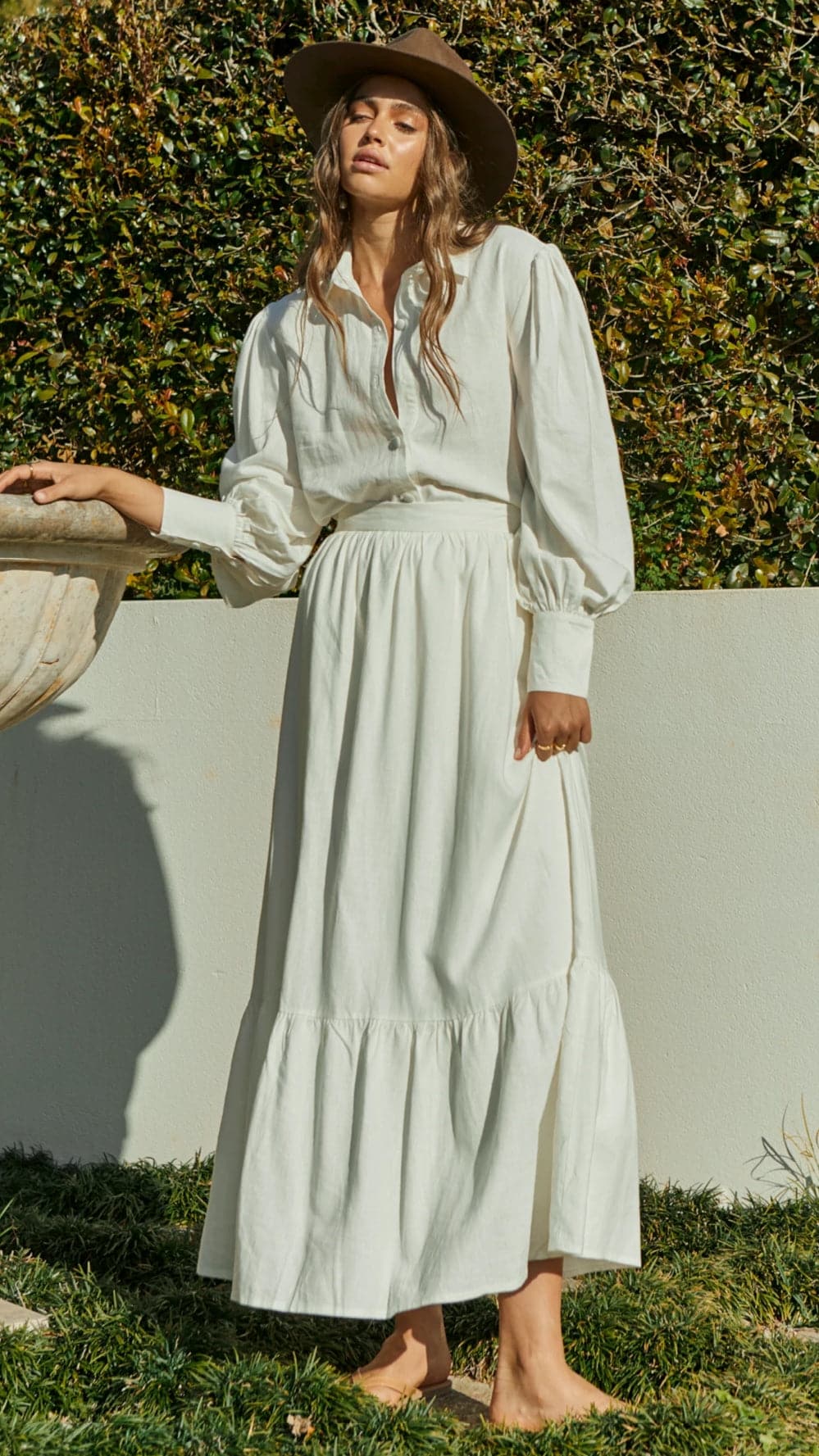Finley Maxi Skirt - White