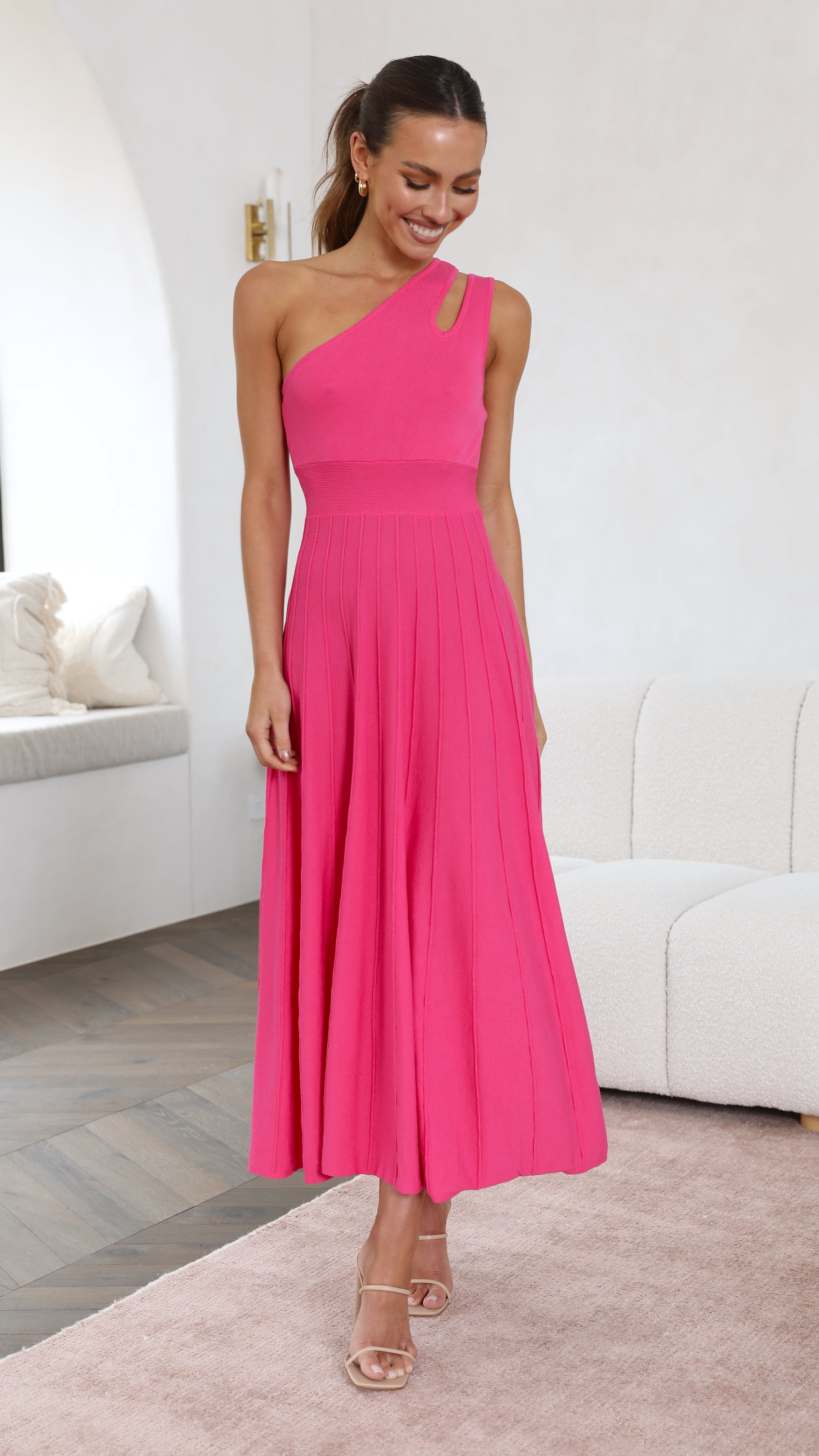 Nadia Midi Dress - Pink