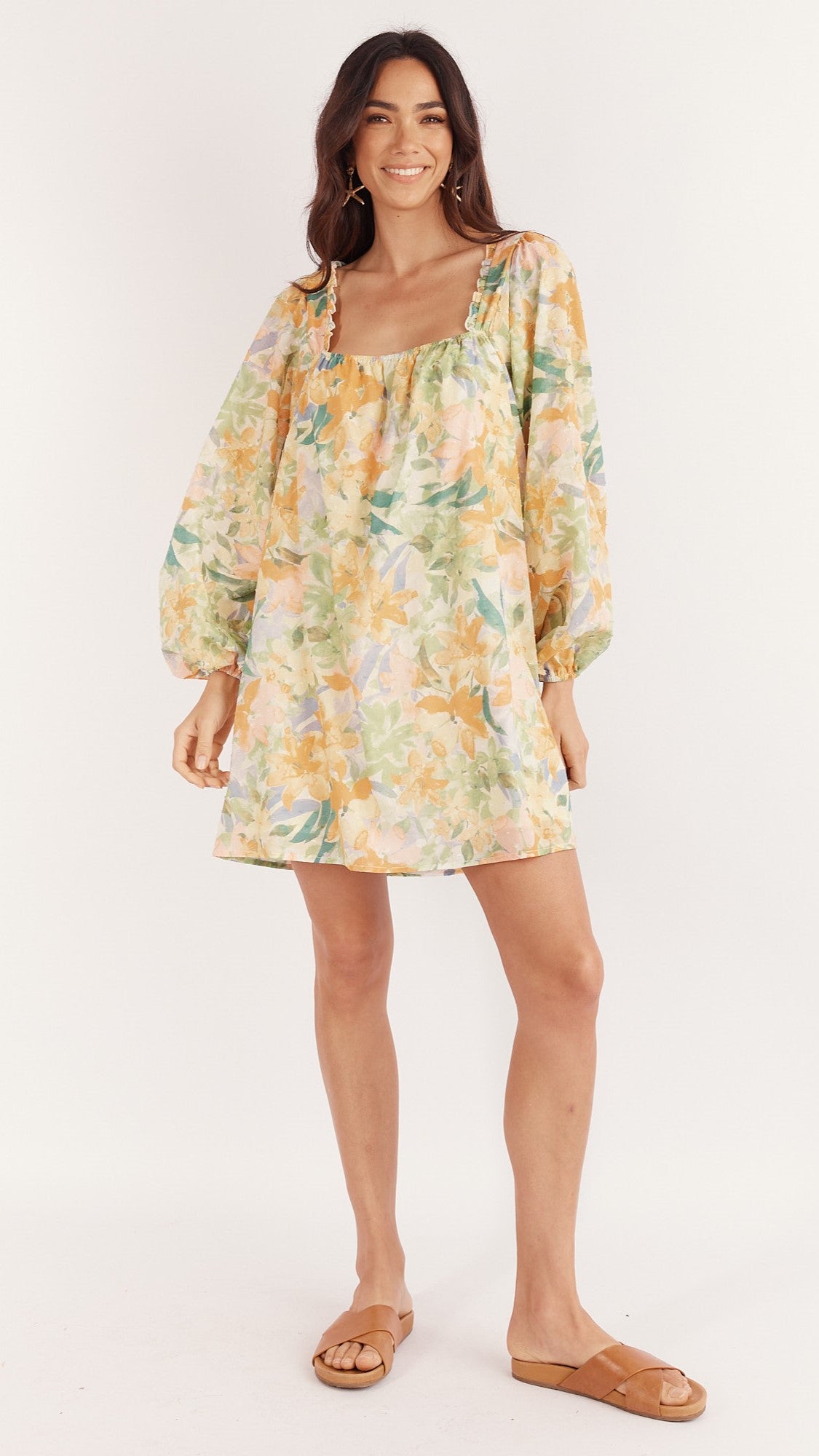 Dua Mini Dress - Wildflowers Print