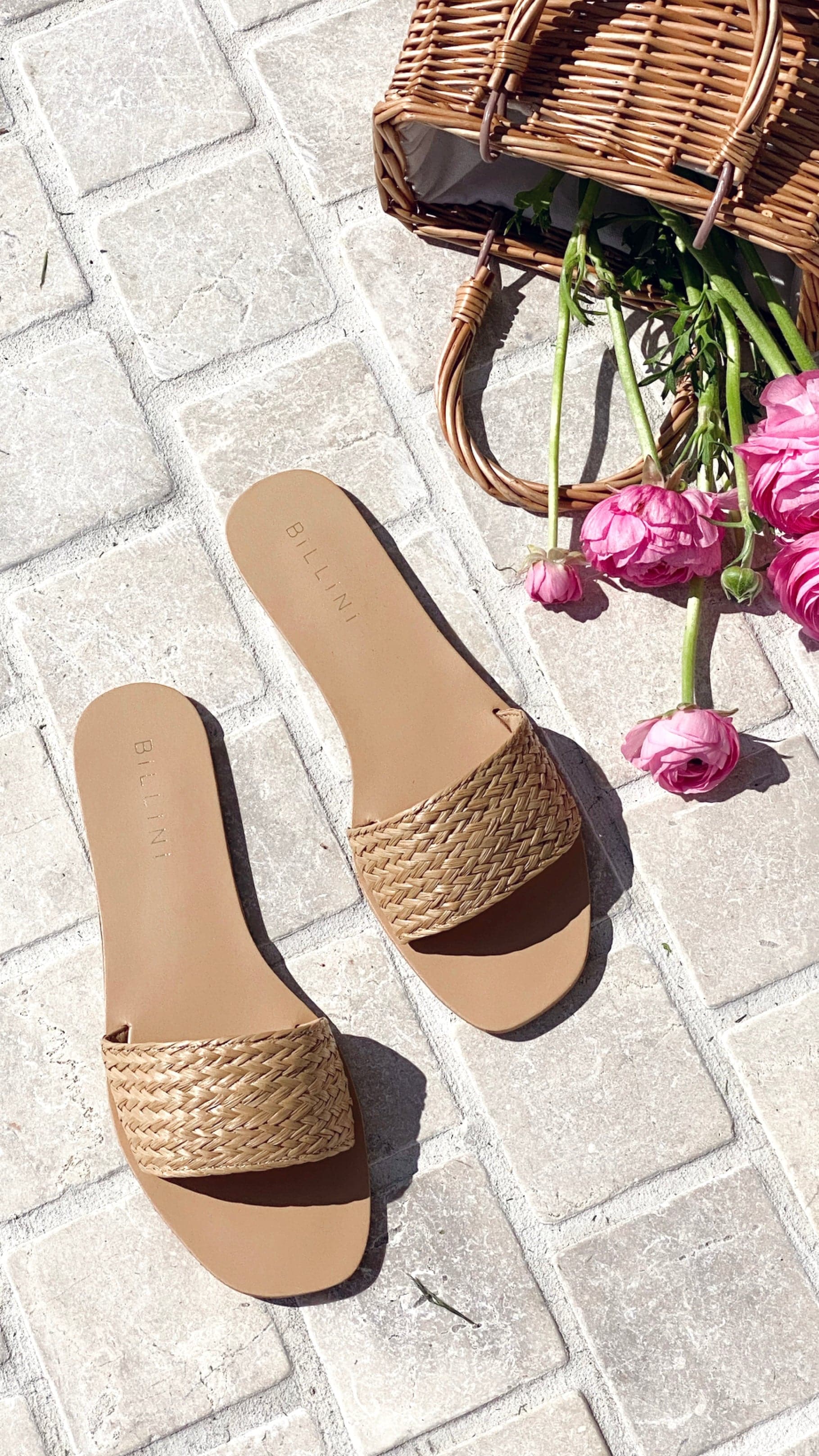 Henrik Slide - Natural Raffia