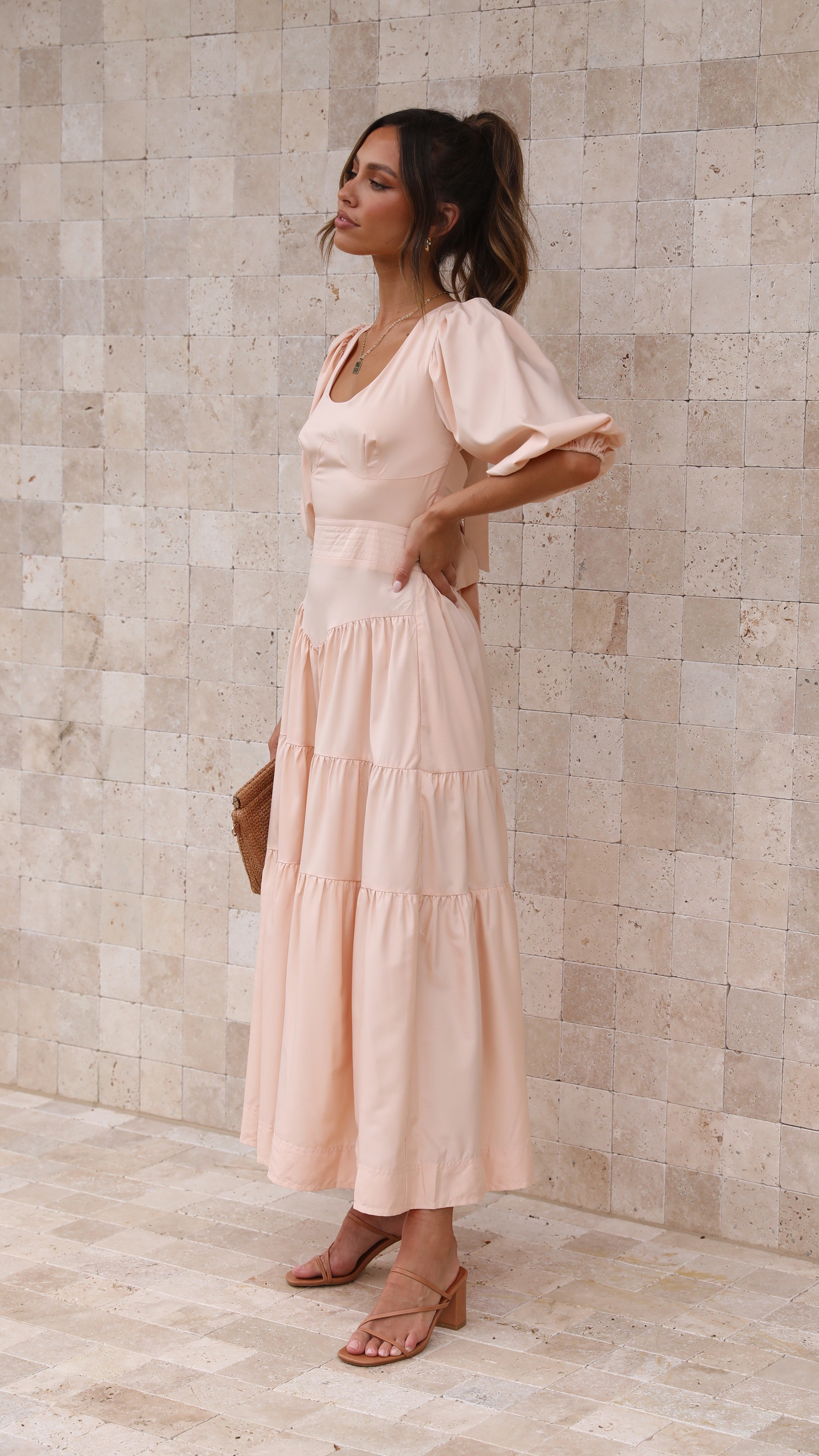 Michella Maxi Dress - Peach
