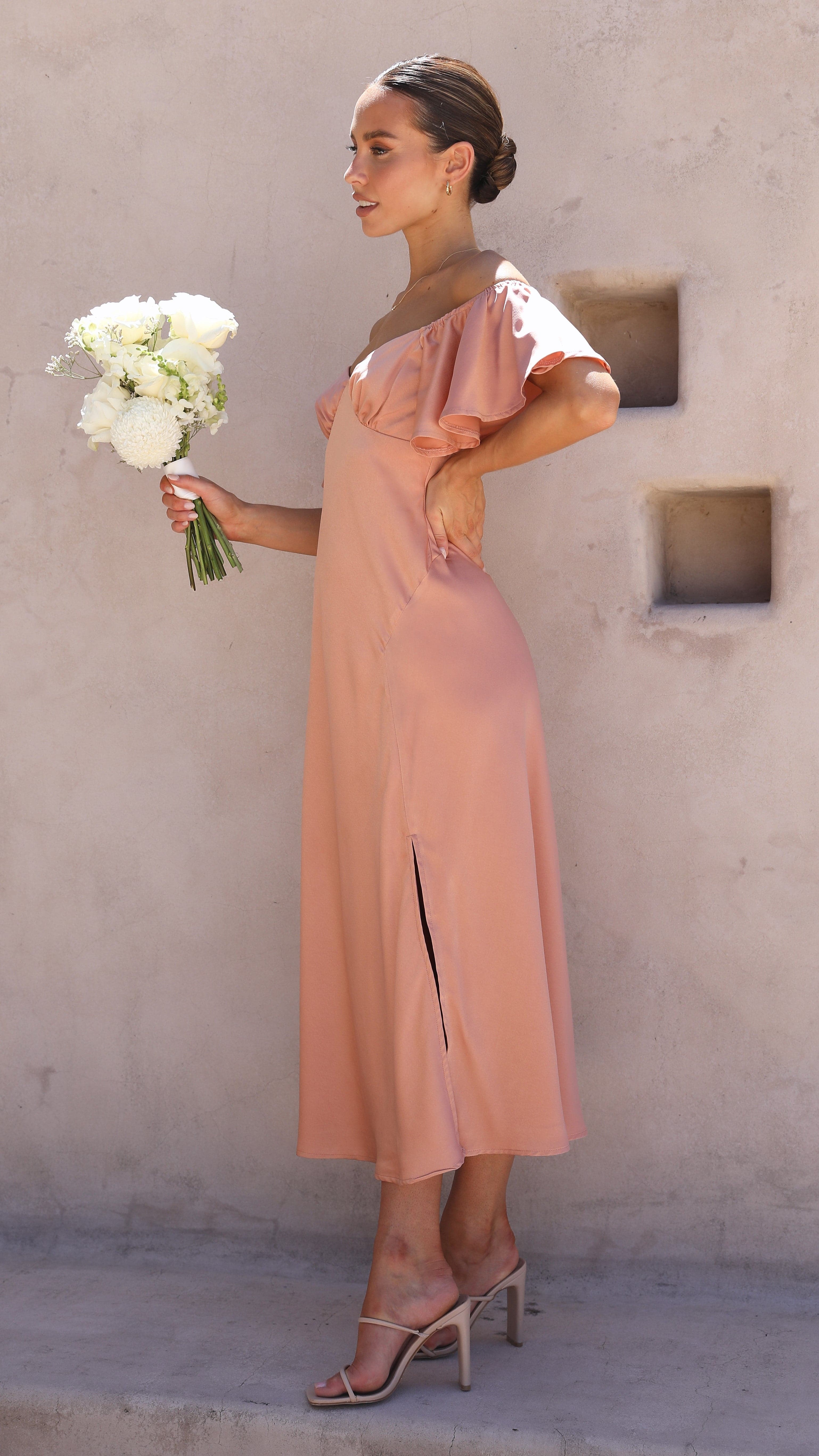Louisa Midi Dress - Desert Rose