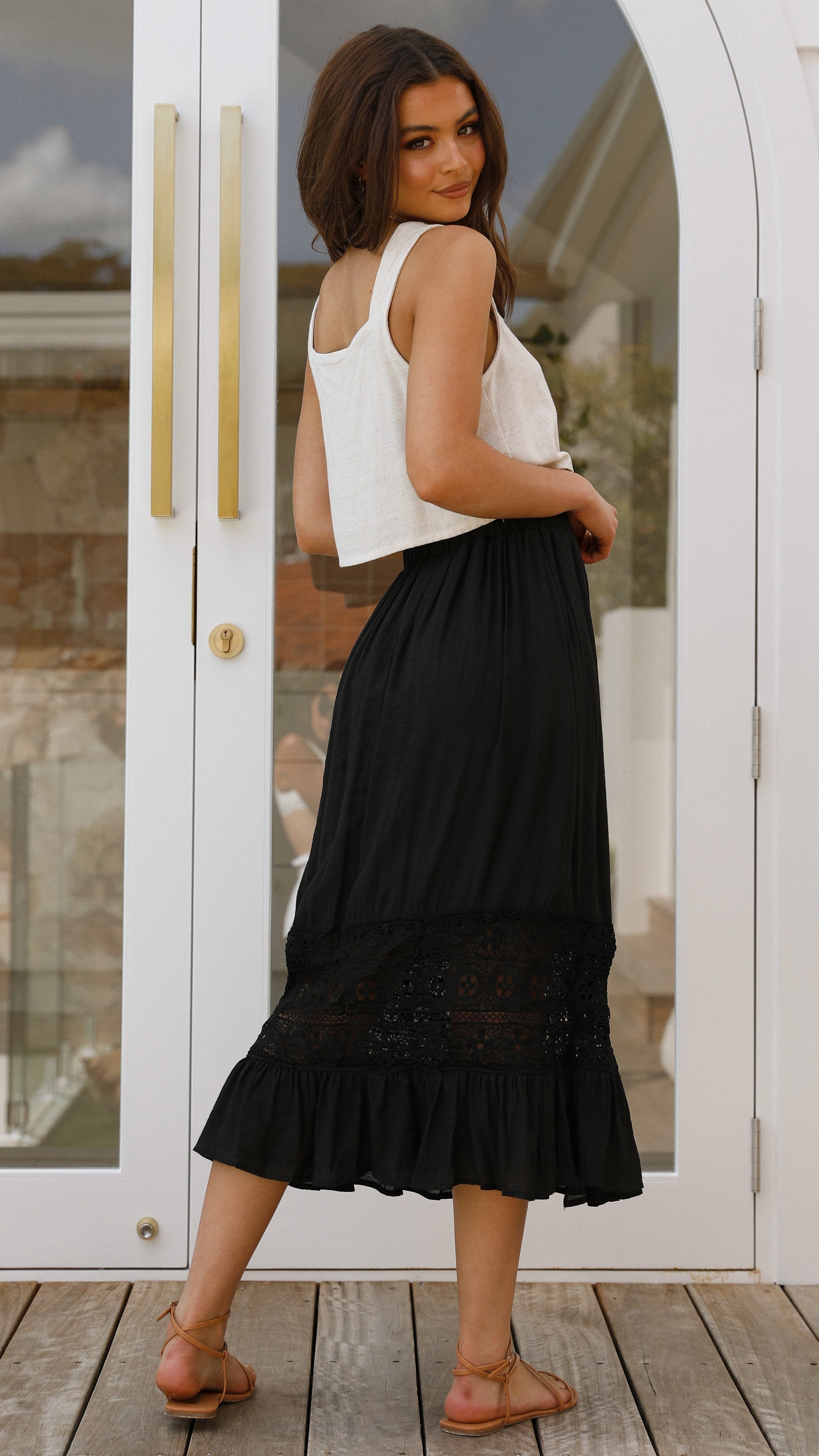 Brinley Midi Skirt - Black