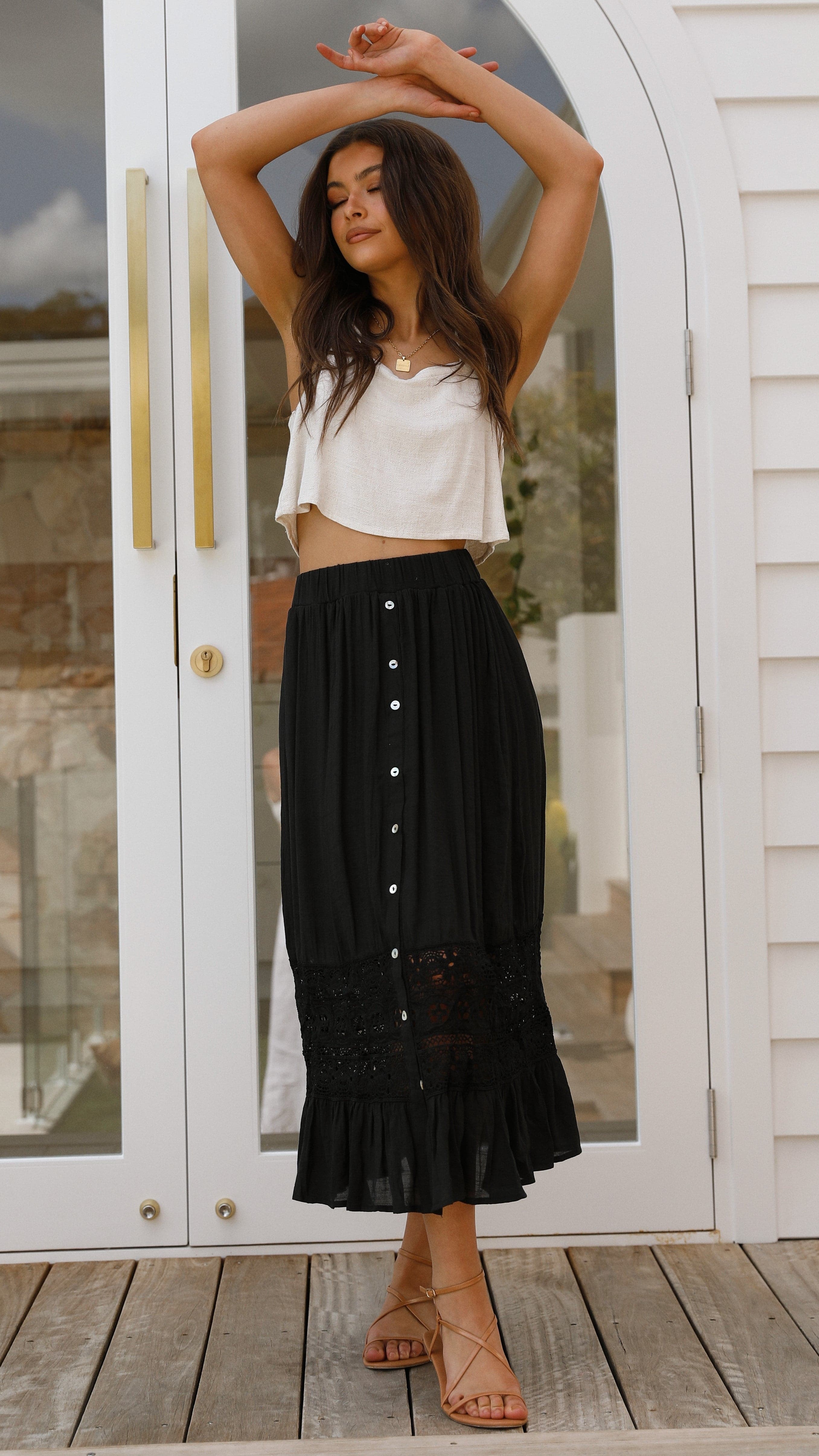 Brinley Midi Skirt - Black