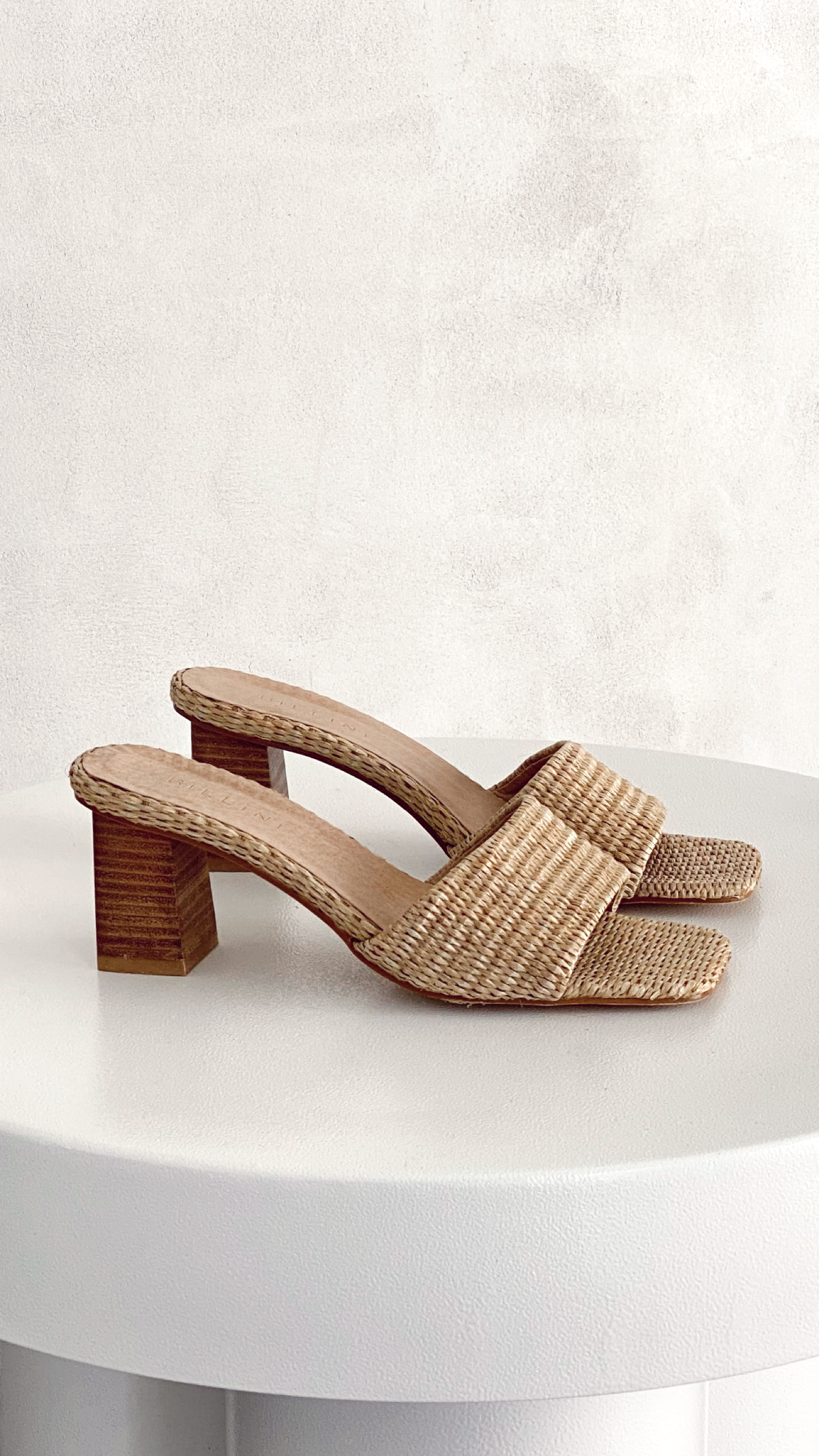 Ukko Heel - Camel Raffia