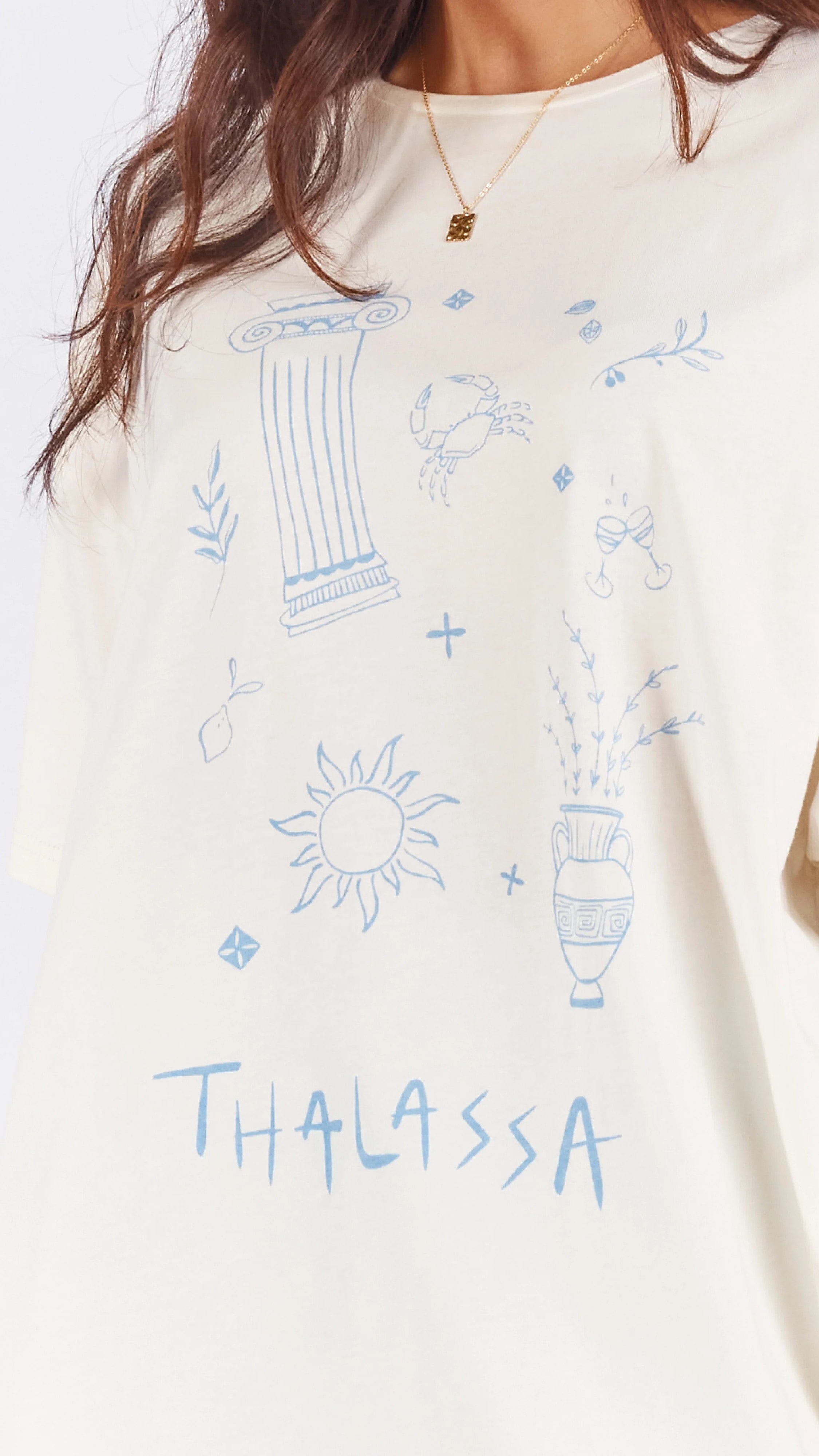 Thalassa Tee - Sea Blue