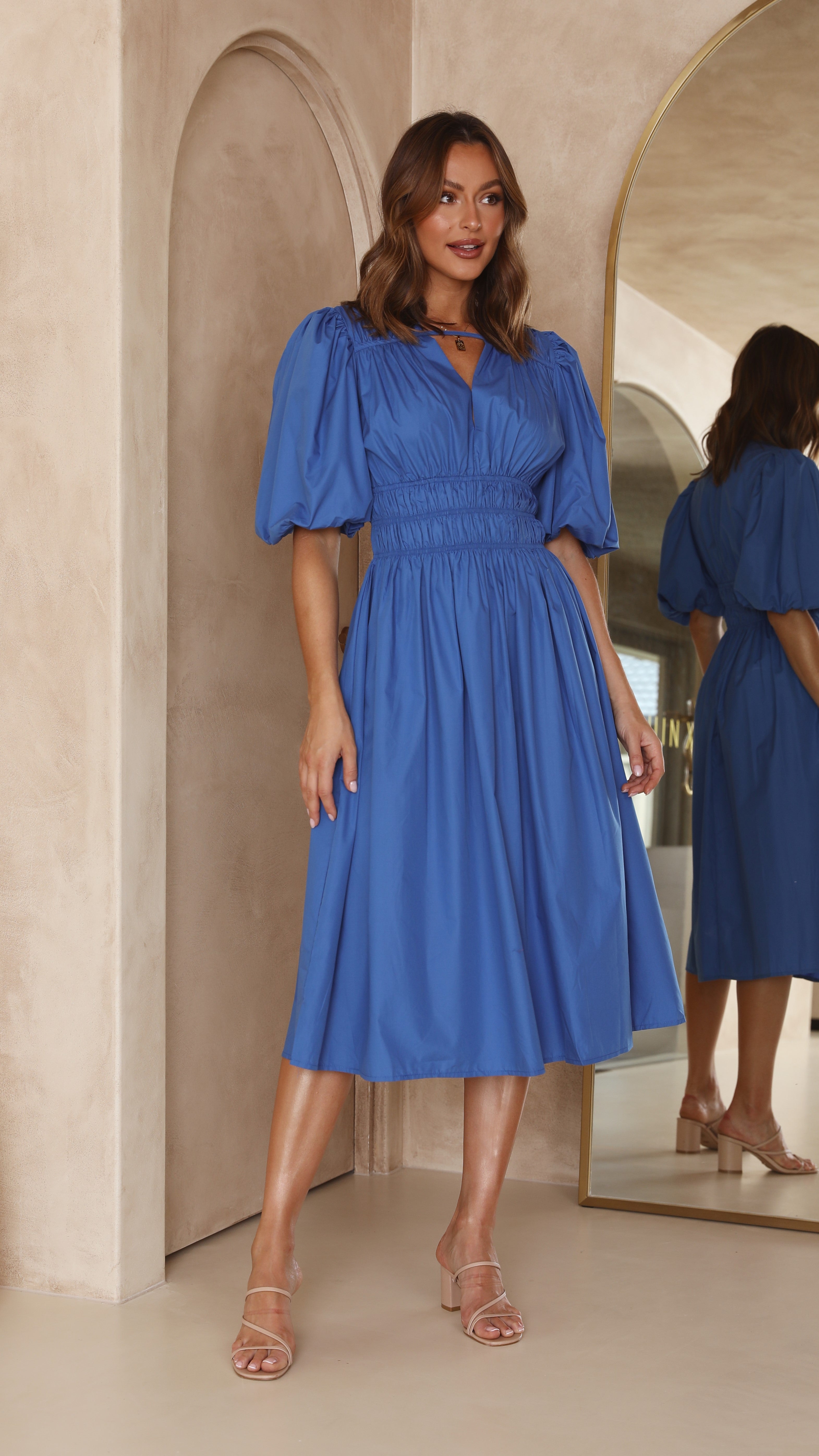 Jaymie Midi Dress - Cobalt Blue