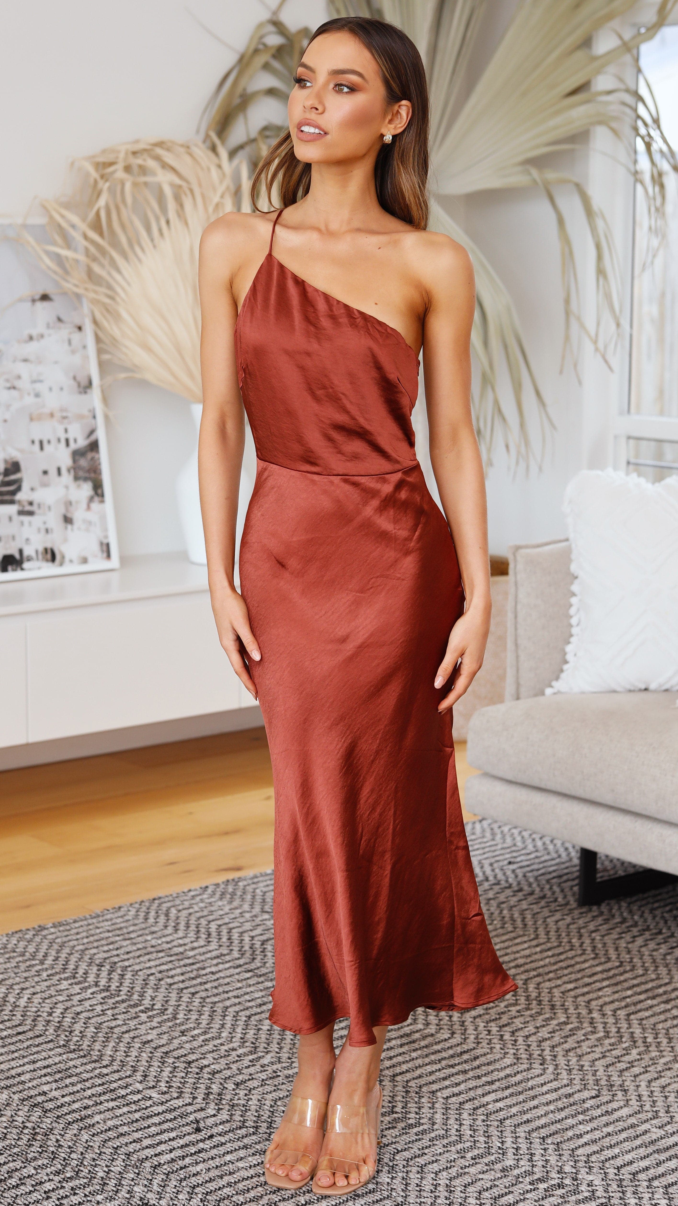 Kimbra Midi Dress - Rust