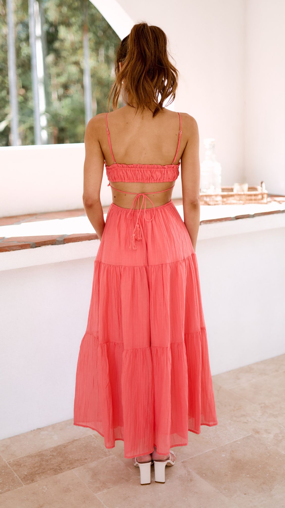 Vella Midi Dress - Coral