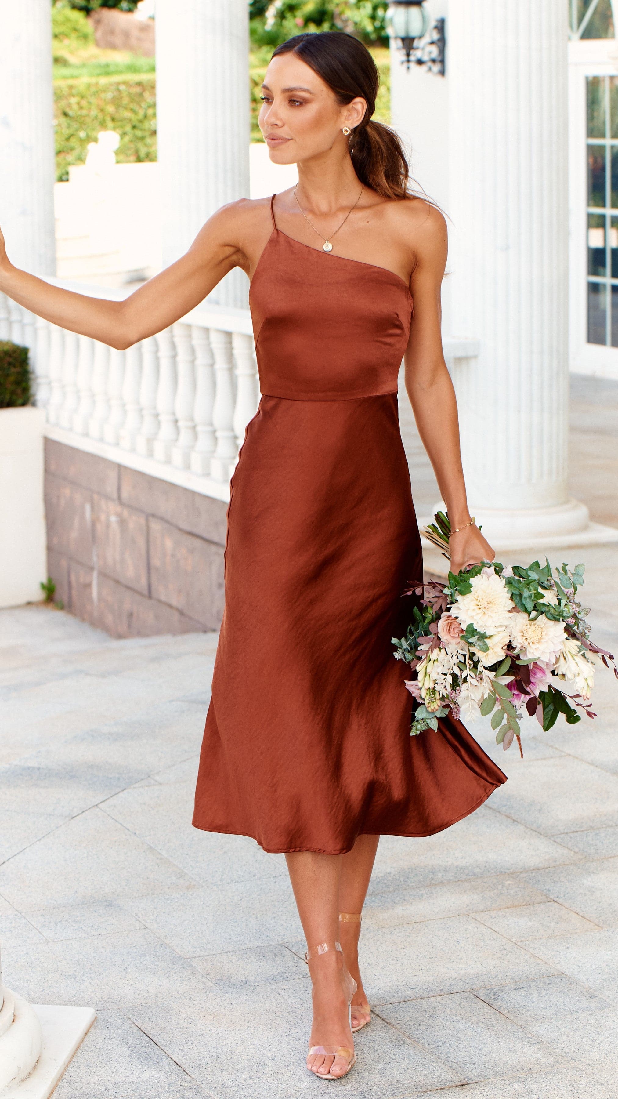 Kimbra Midi Dress - Rust