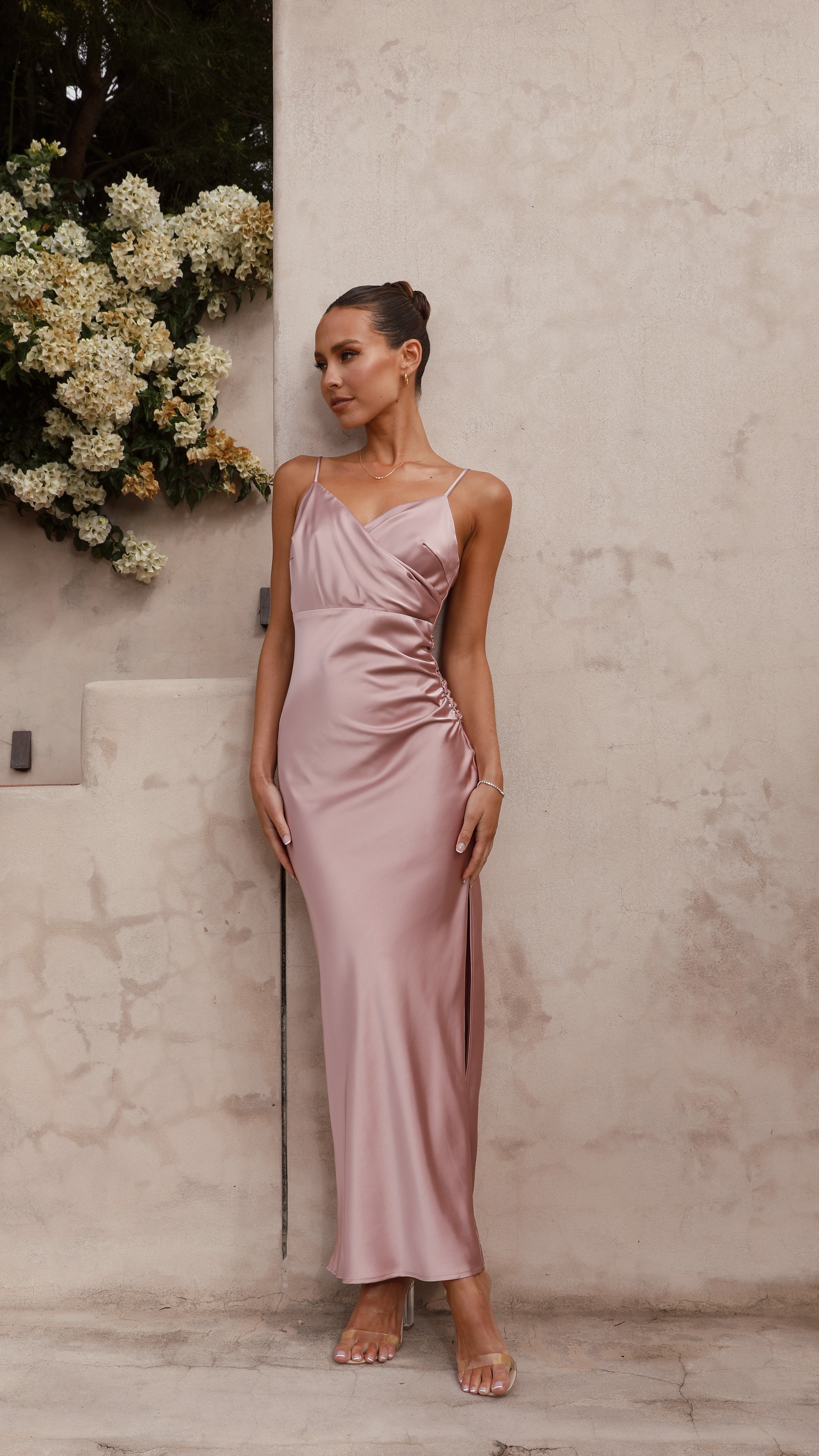 Ariana Maxi Dress - Dusty Pink