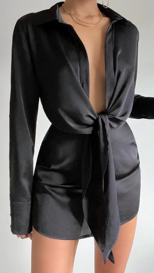 Ruby Shirt Dress - Black