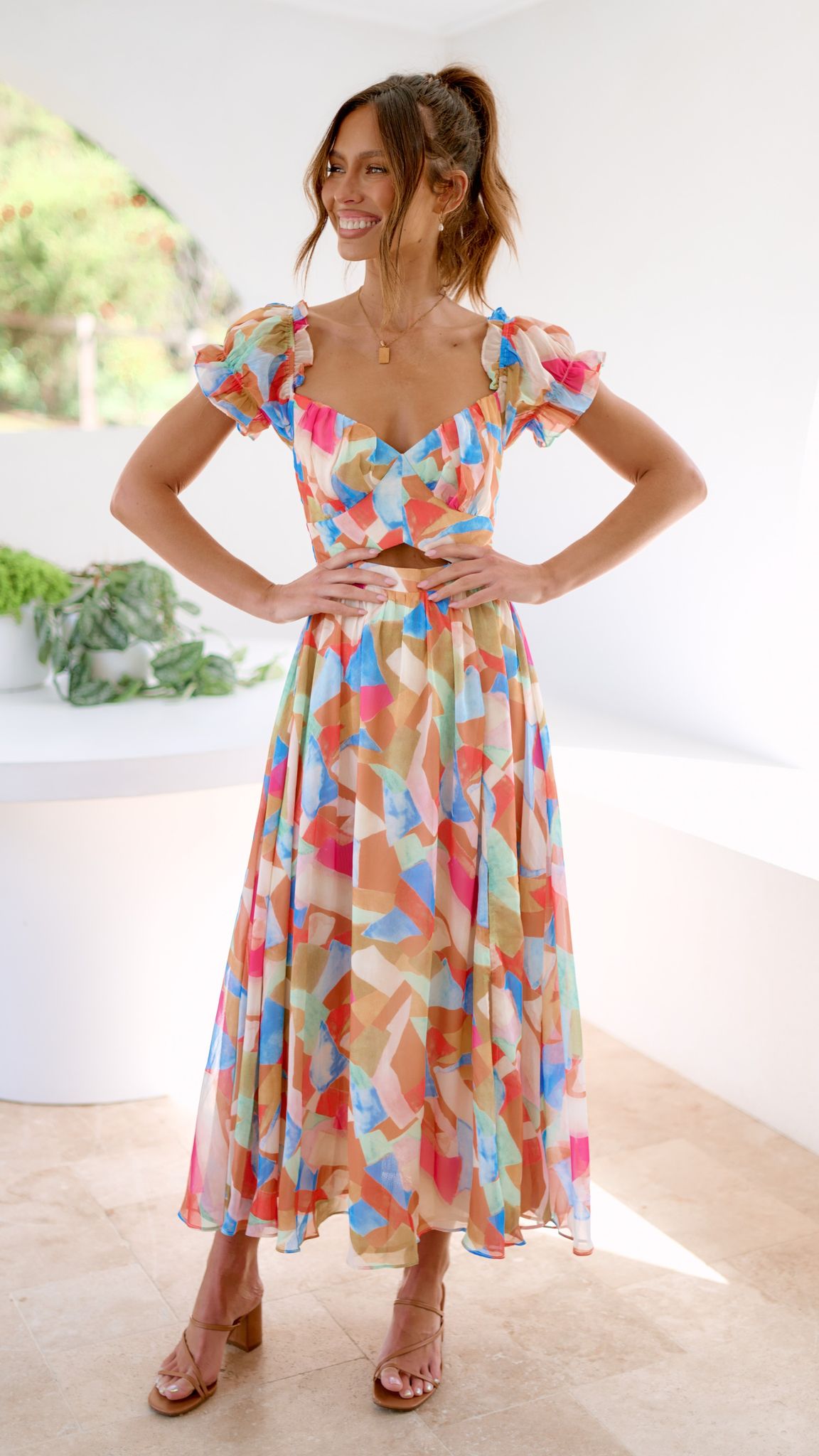 Melissa Maxi Dress - Yellow Multi
