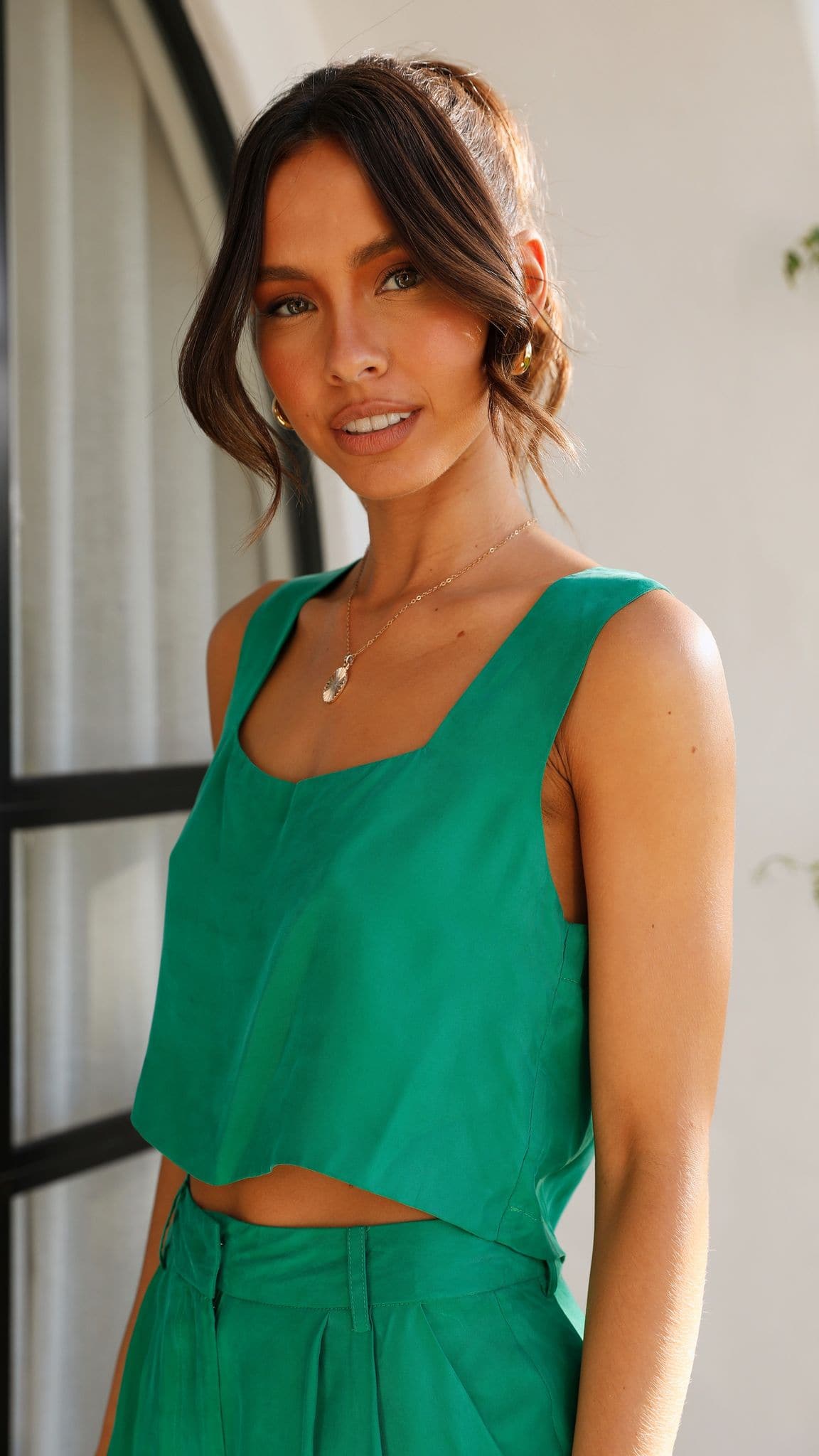 Lena Cupro Top - Apple