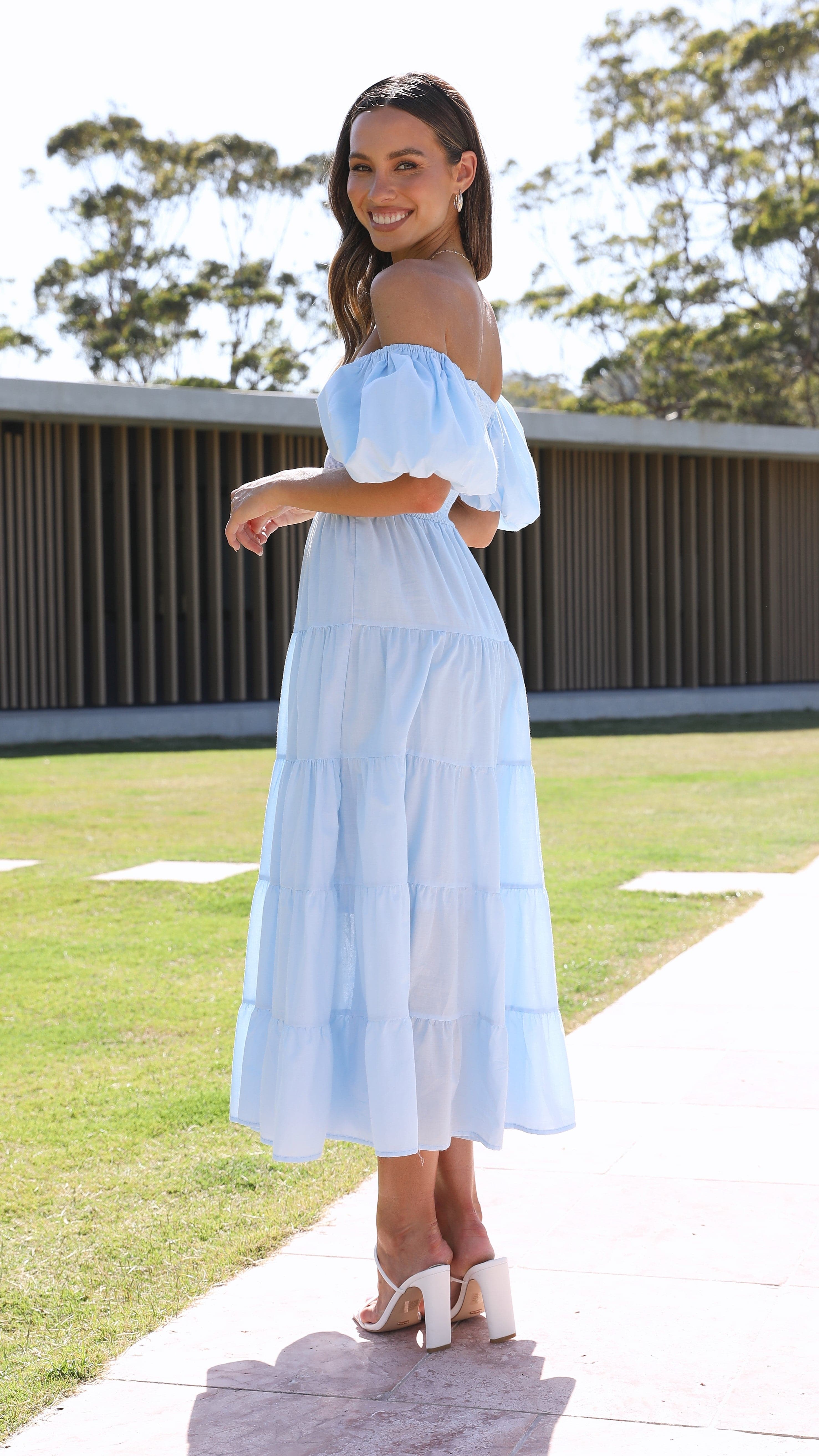 Chyna Midi Dress - Sky Blue
