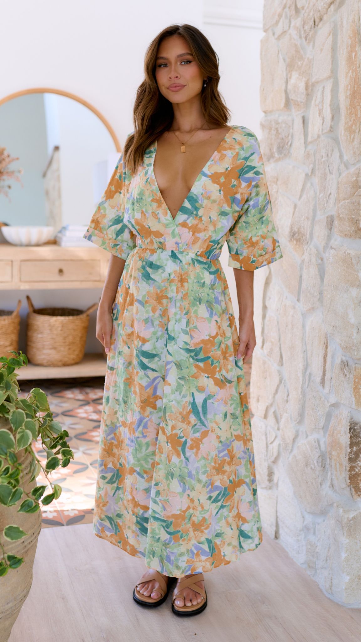 Marcy Maxi Dress - Wildflowers Print