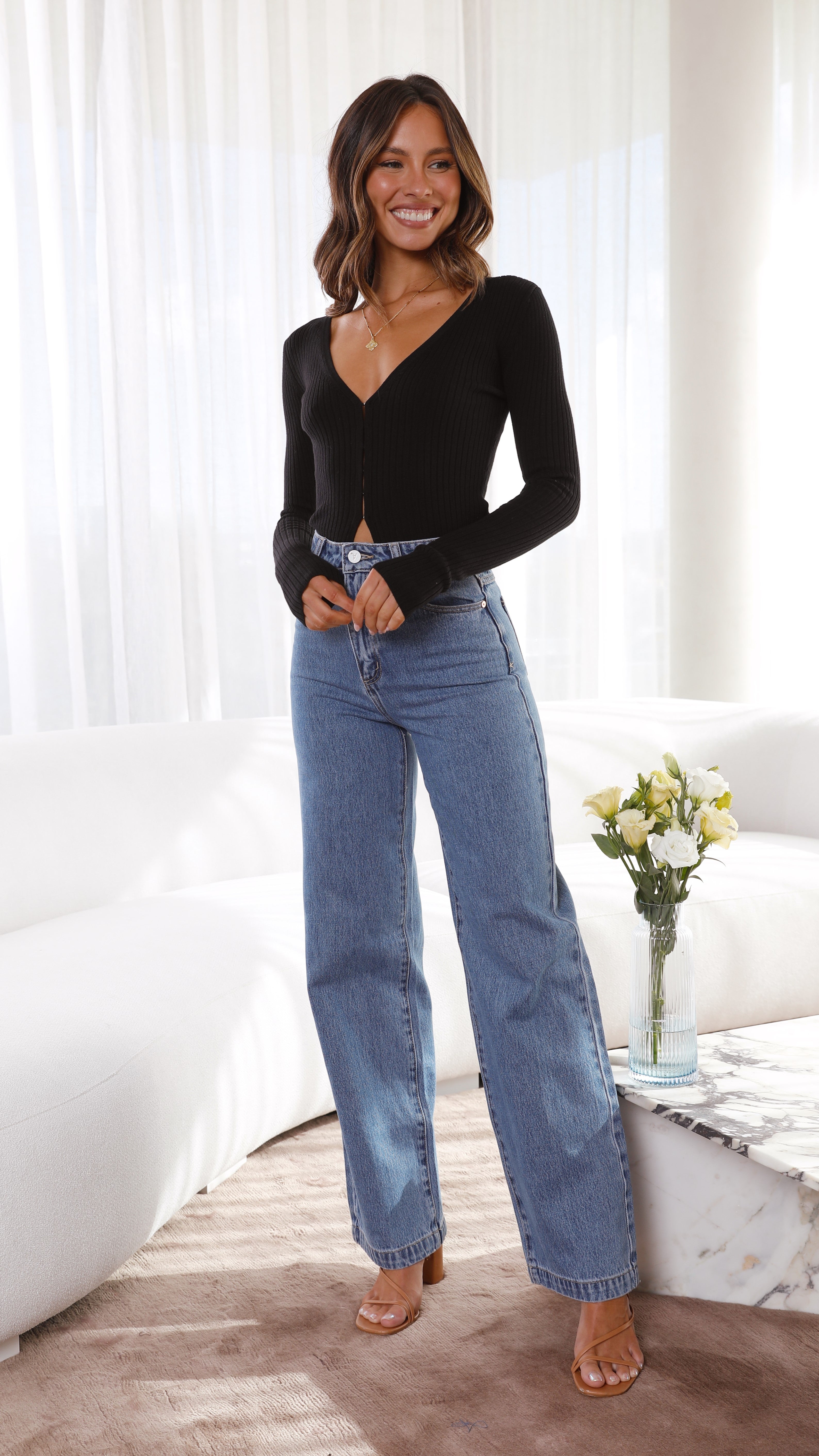 Lyon Knit Cardigan - Black