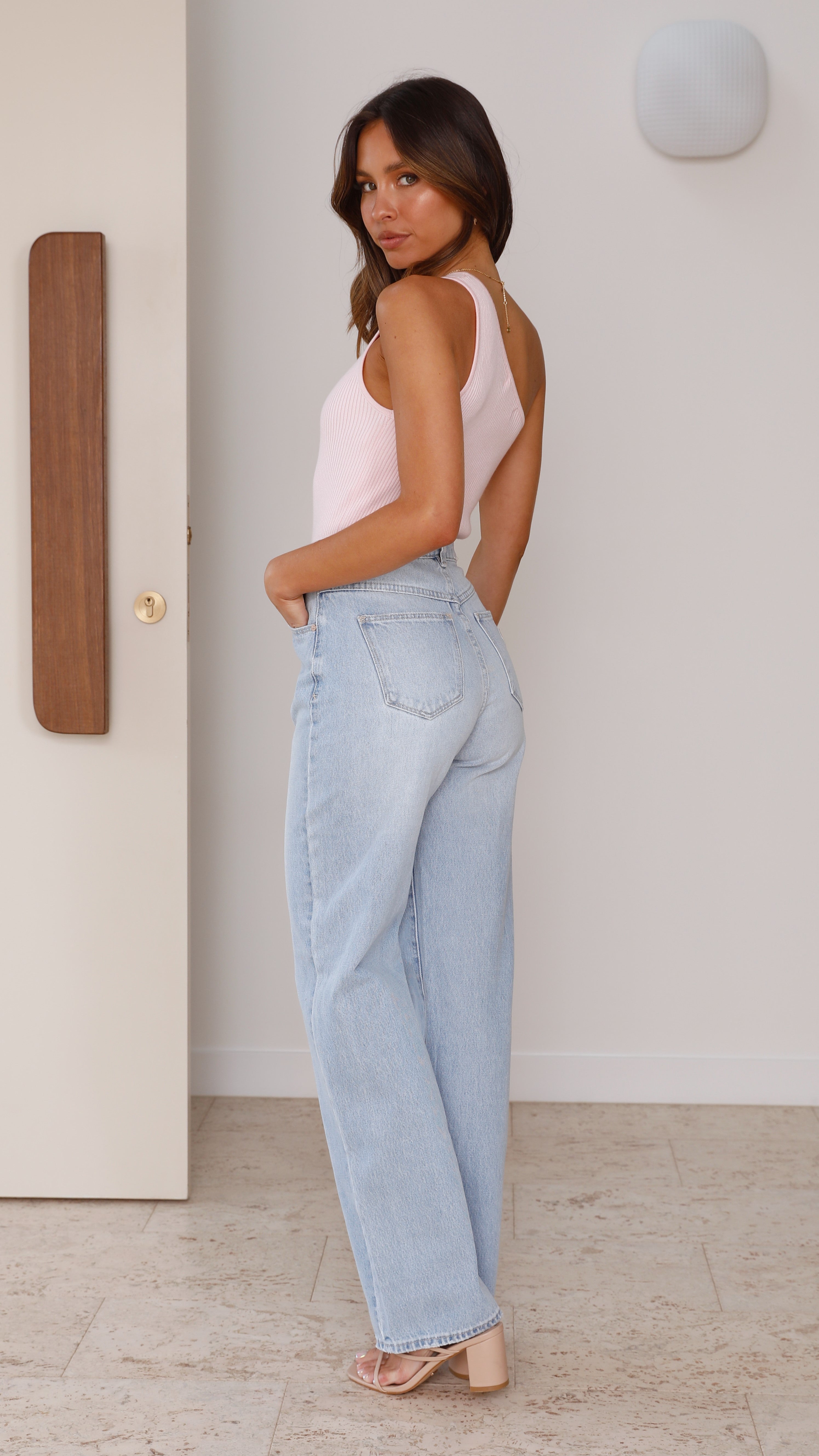 Libbie One Shoulder Top - Soft Pink