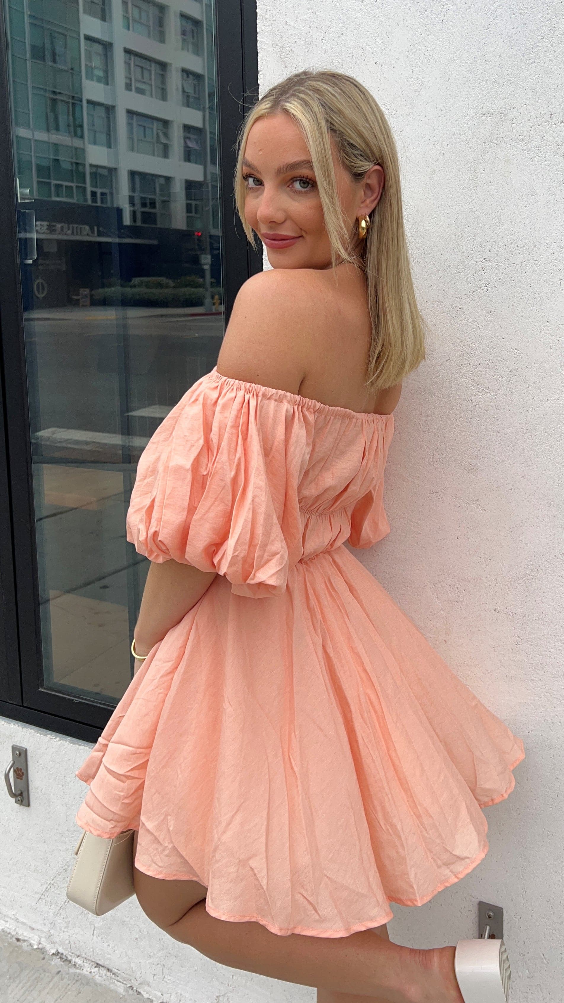 Adi Mini Dress - Peach