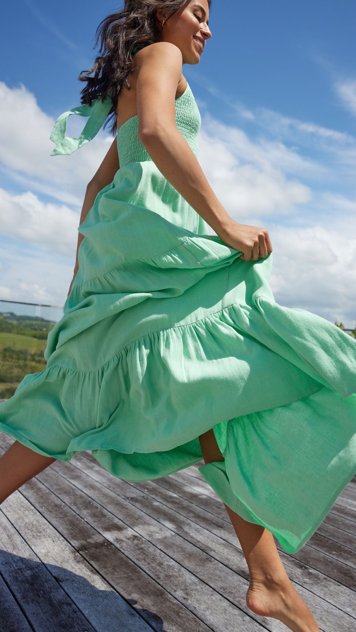 Helene Maxi Dress - Seafoam Green