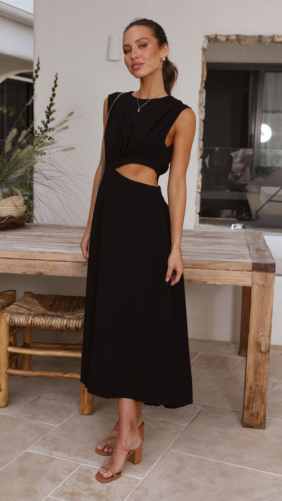 Tara Midi Dress - Black