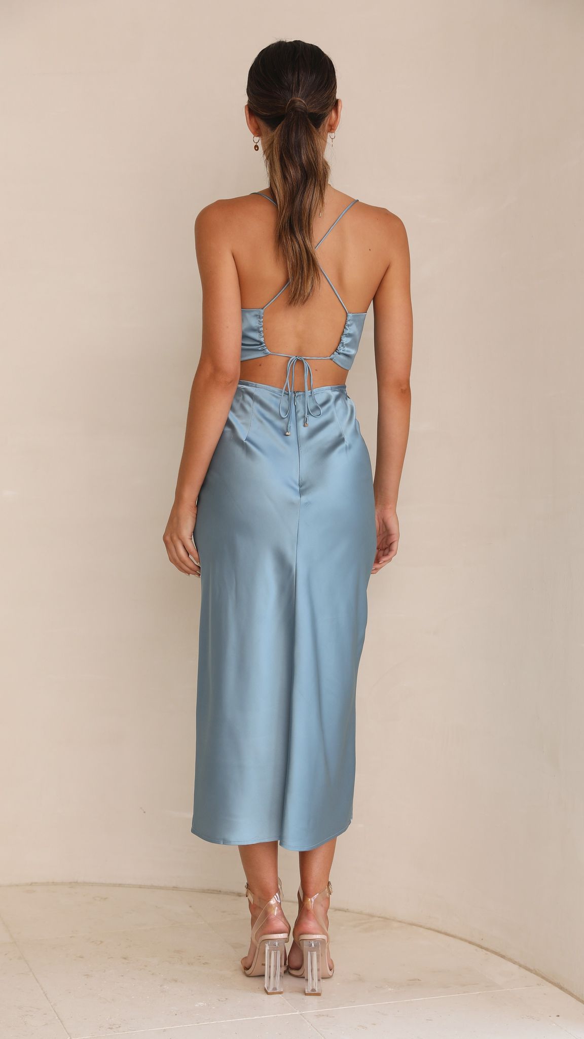 Charis Slip Dress - Slate