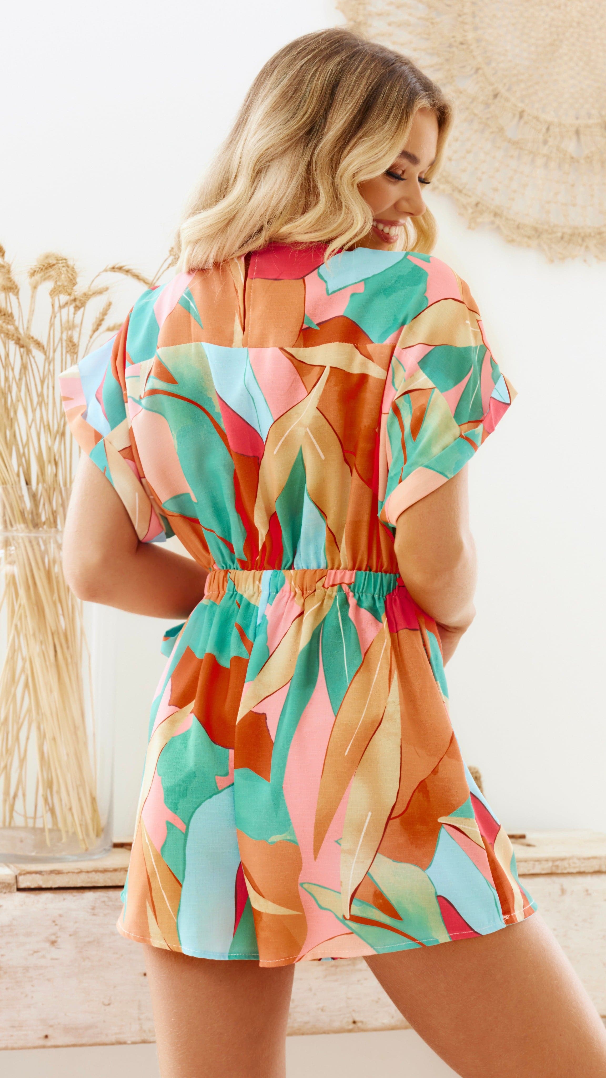 Kellie Playsuit - Multi Print