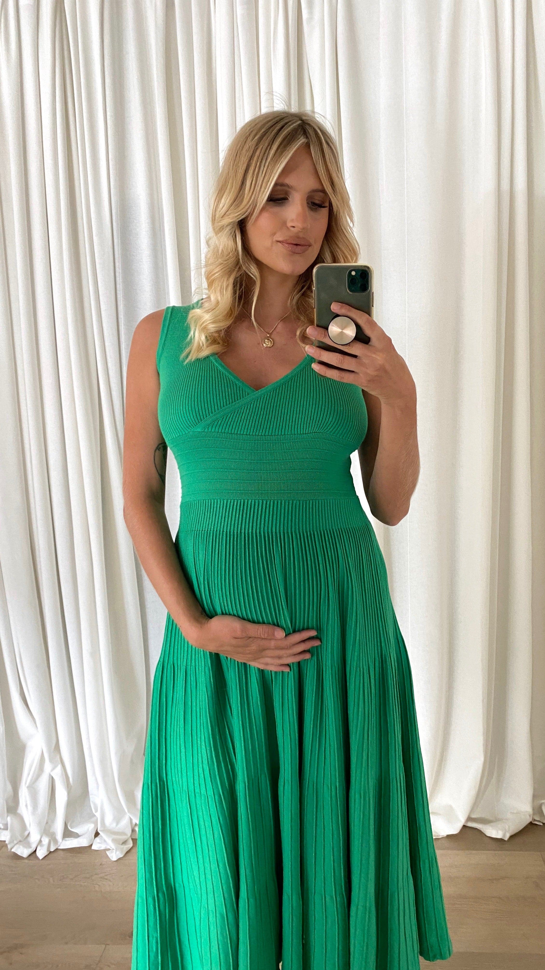 Jayde Knit Dress - Green