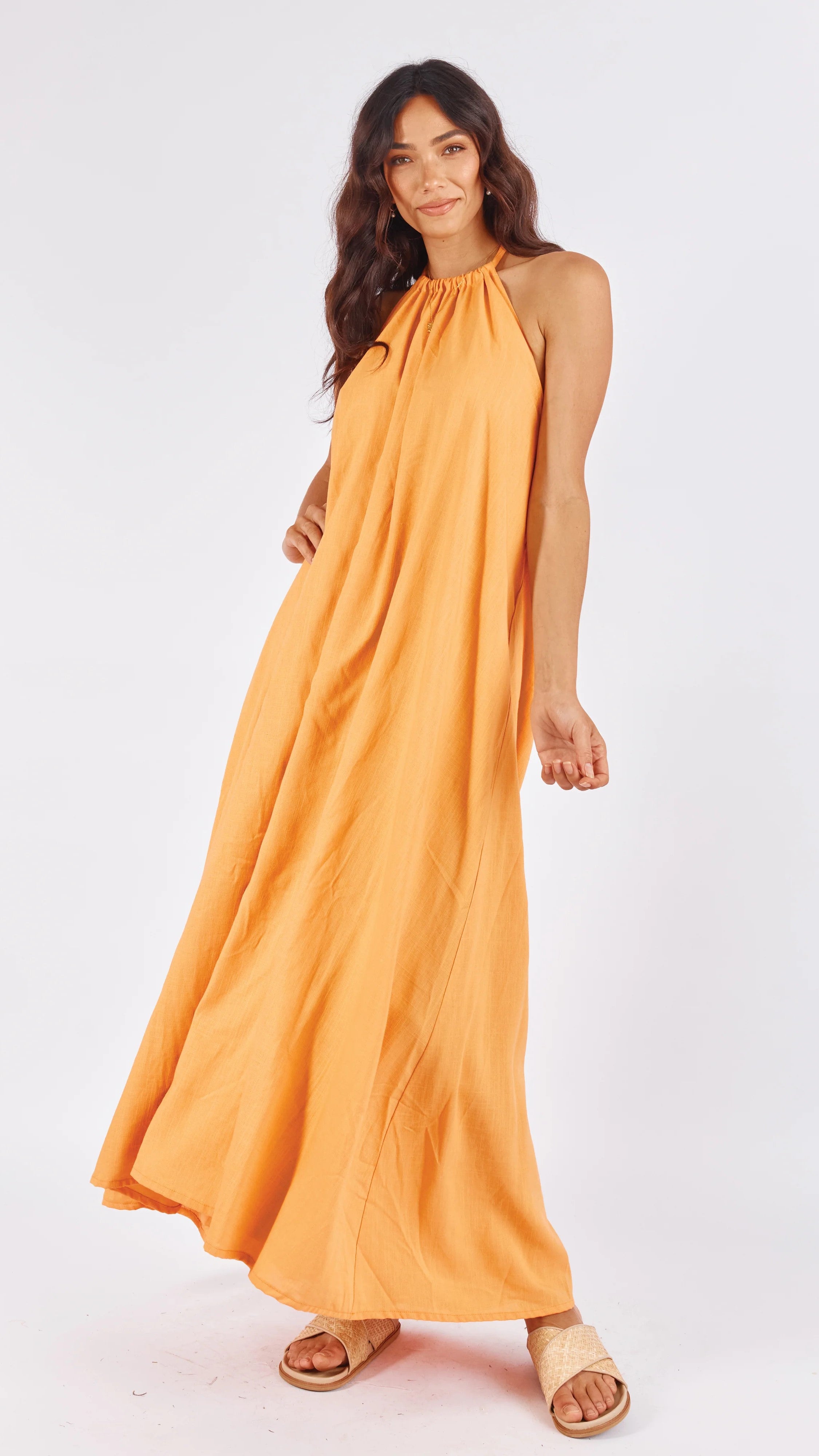 Tamra Maxi Dress - Sunset Orange