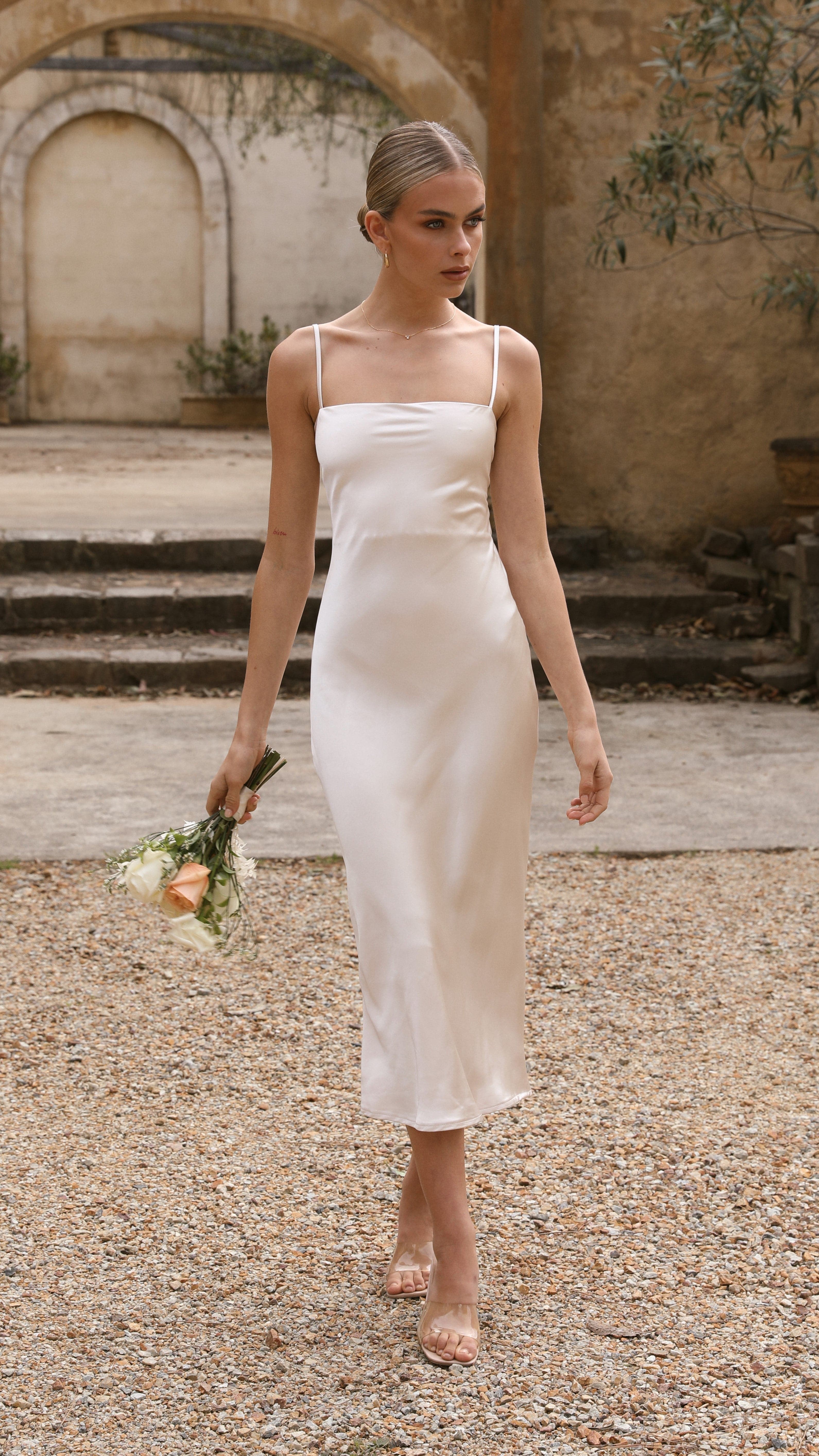 Keira Midi Dress - Champagne