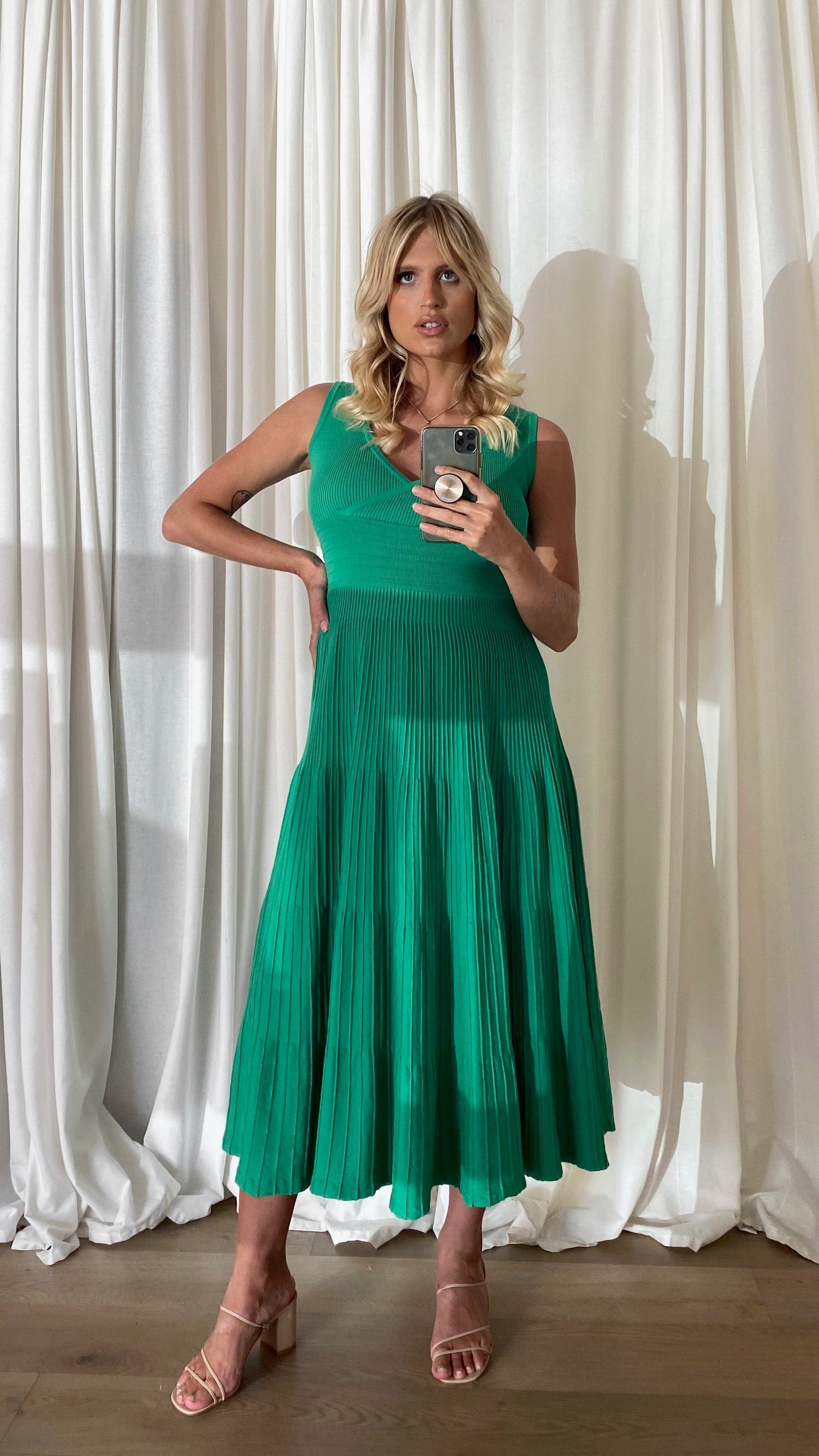 Jayde Knit Dress - Green