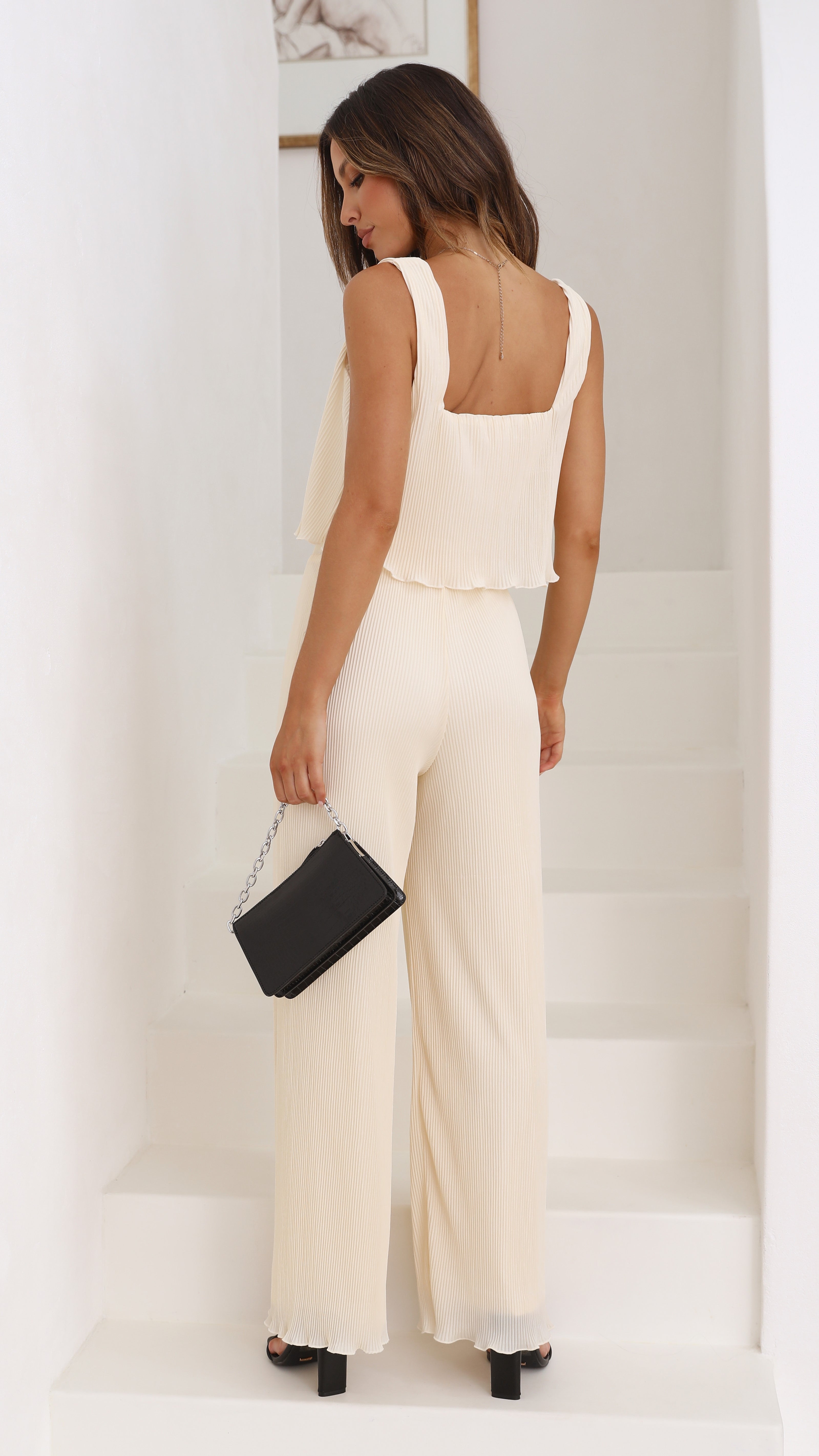 Tyla Top and Pants Set - Bone