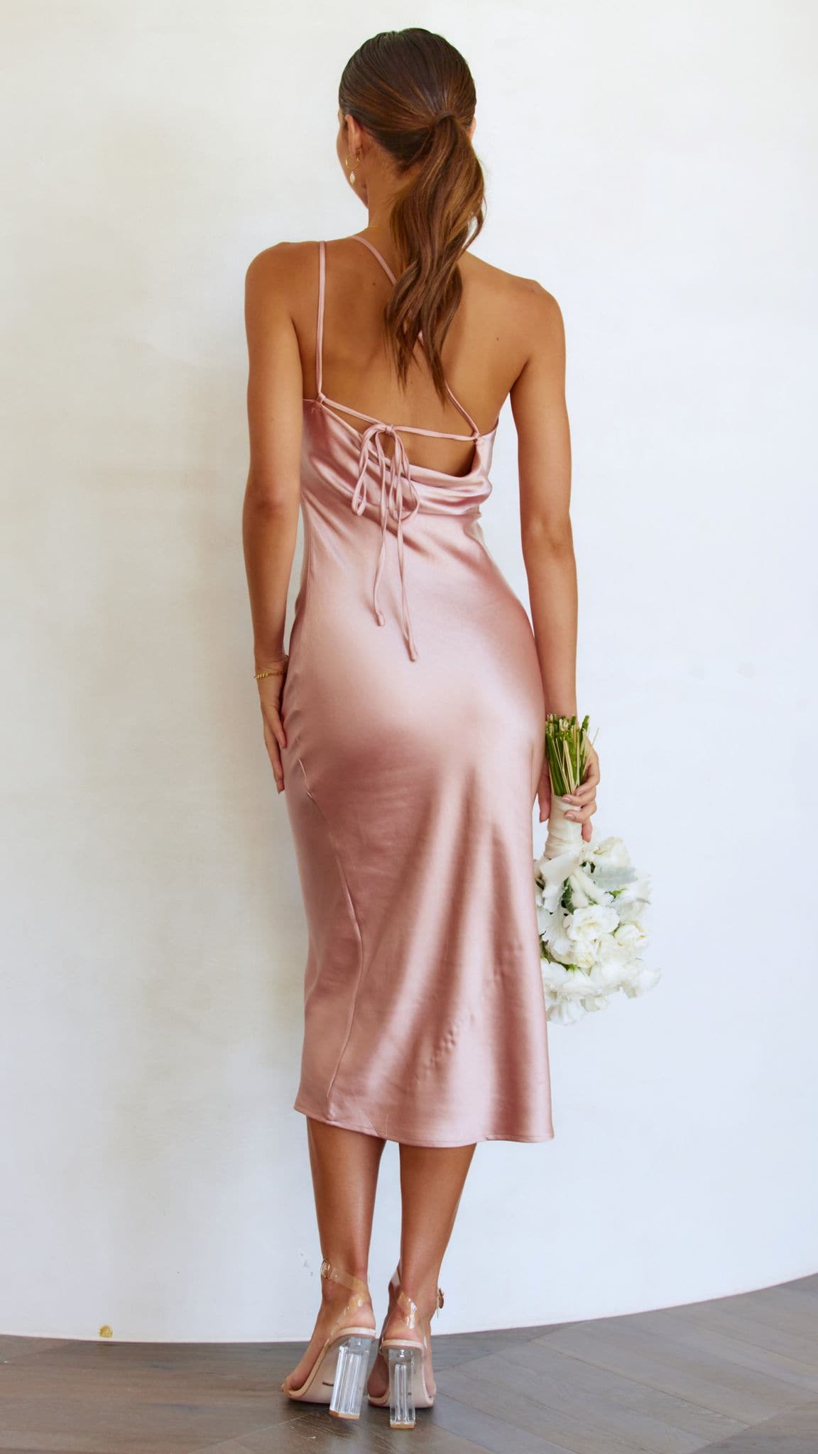 Josephina Midi Dress - Dusty Pink