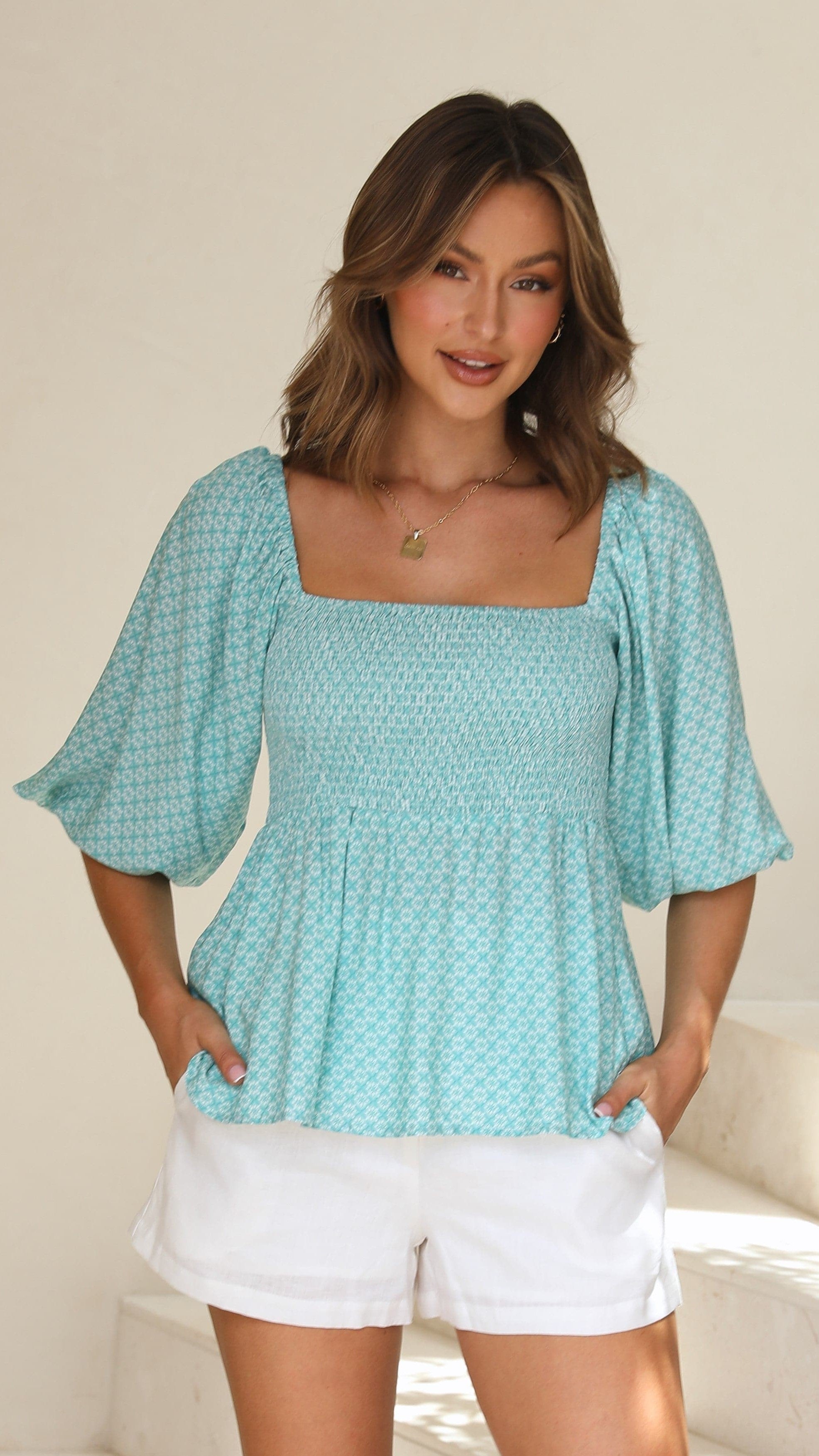 Harper Top - Teal