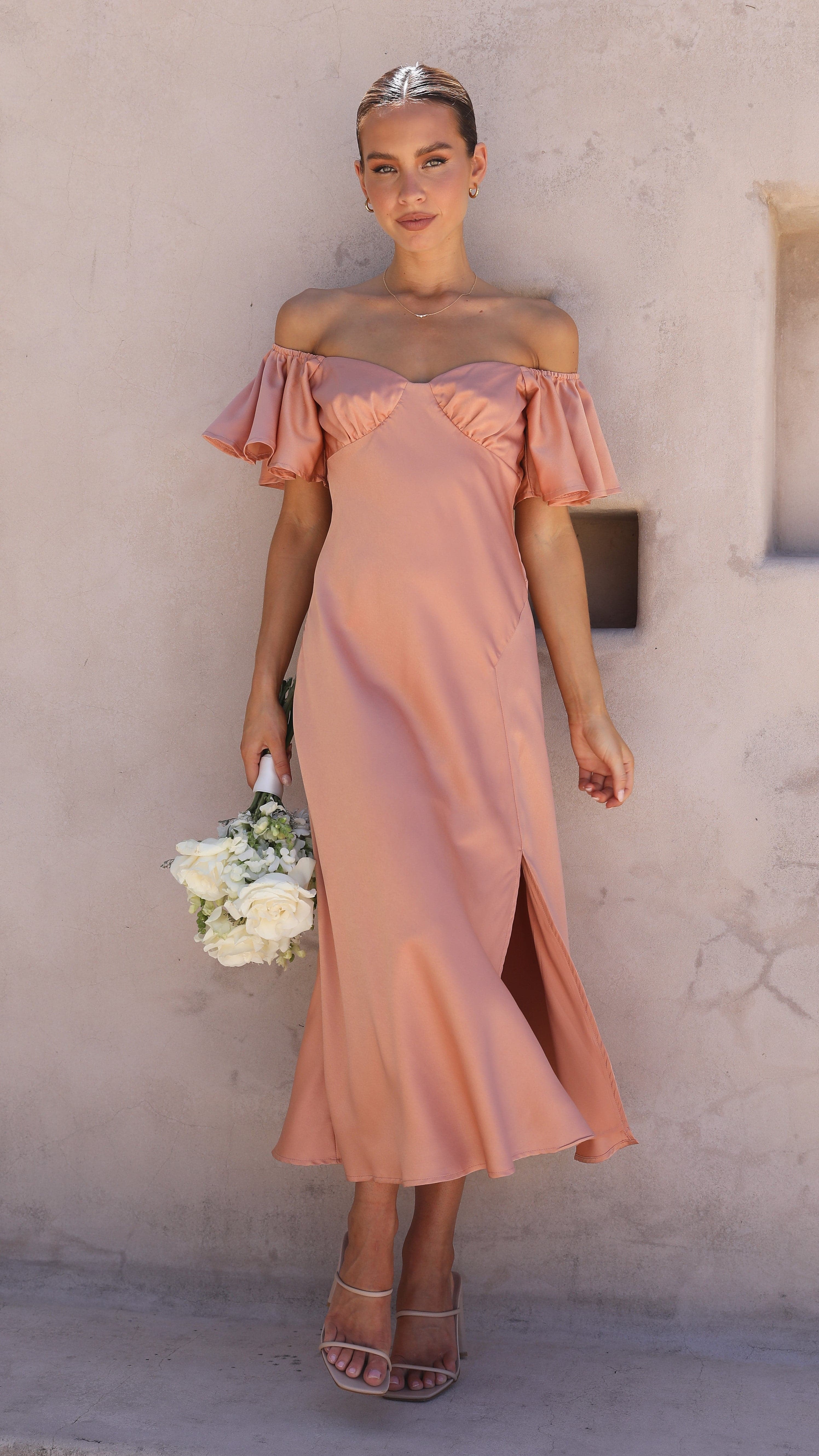 Louisa Midi Dress - Desert Rose