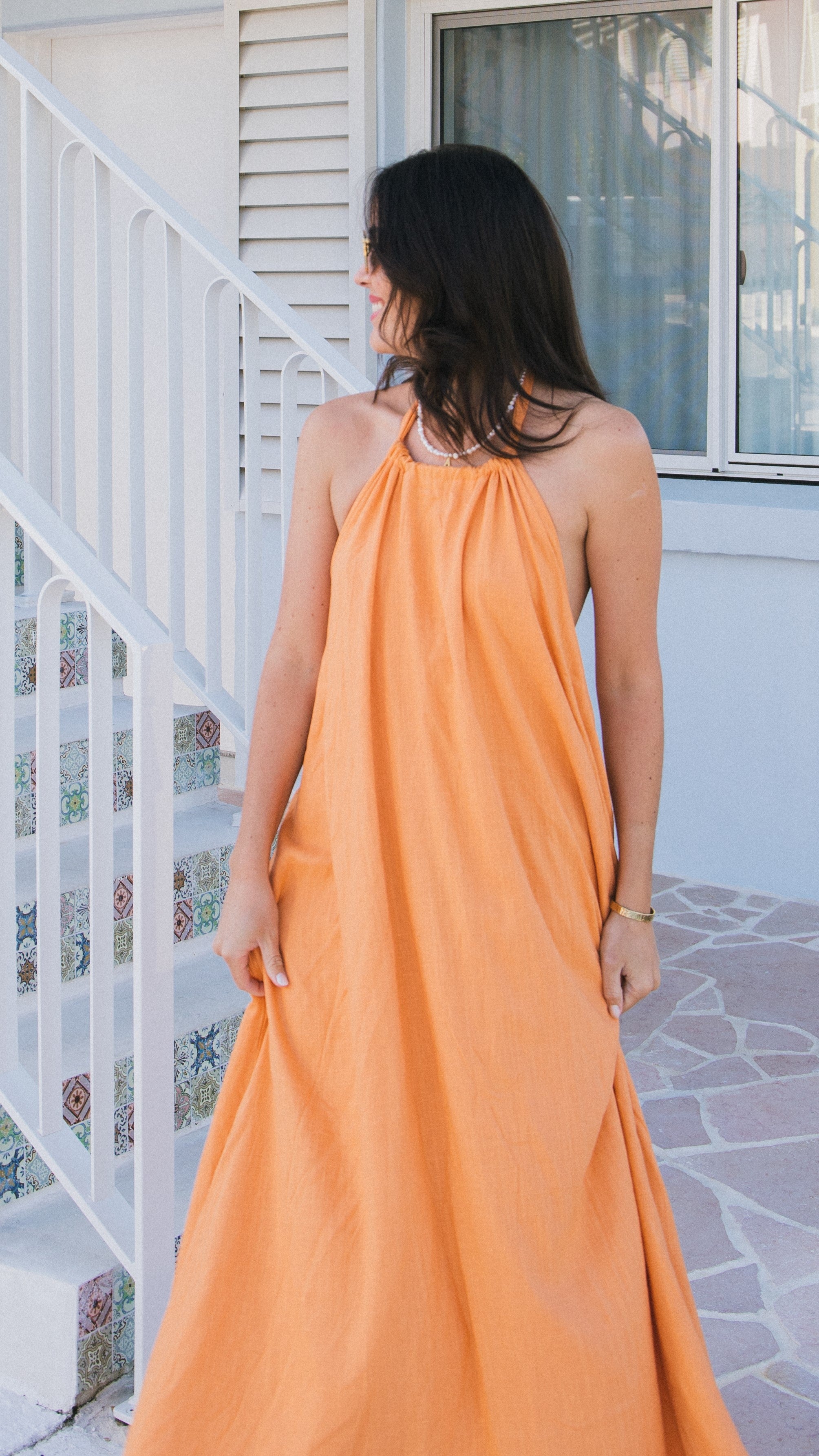 Tamra Maxi Dress - Sunset Orange
