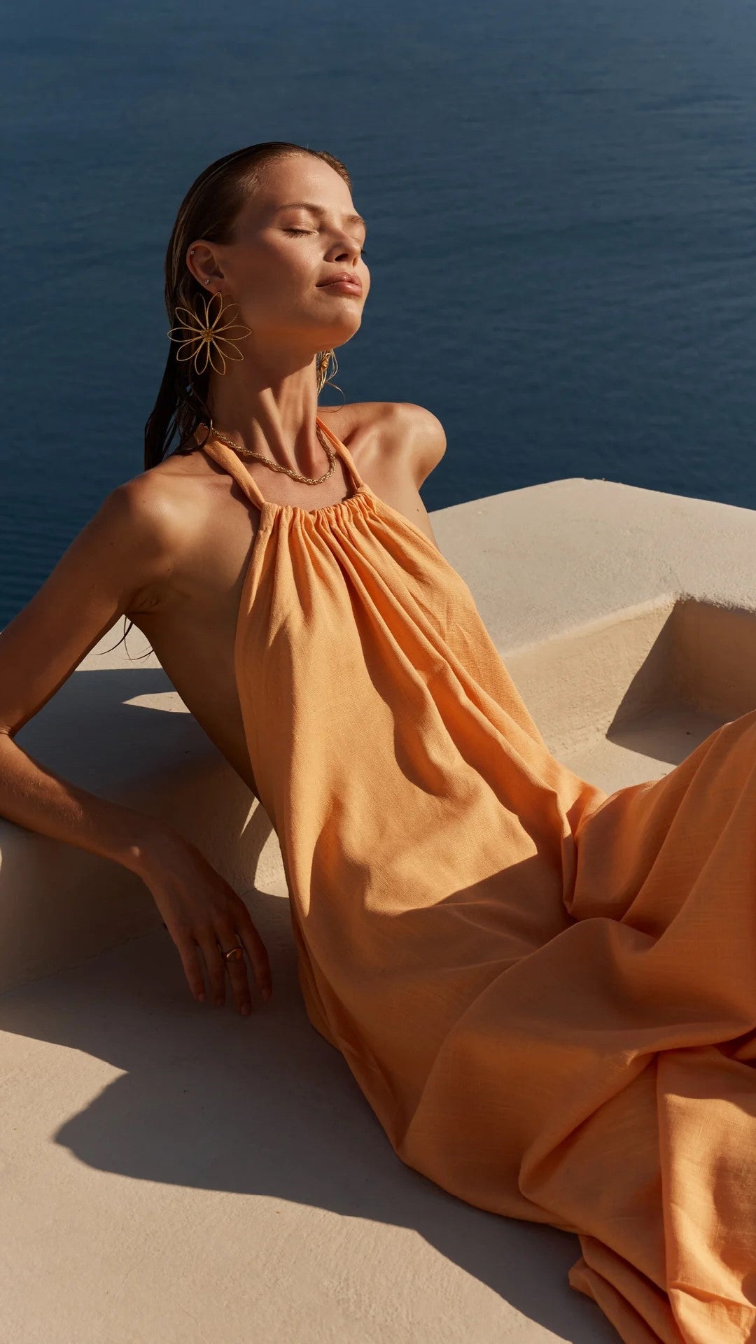 Tamra Maxi Dress - Sunset Orange
