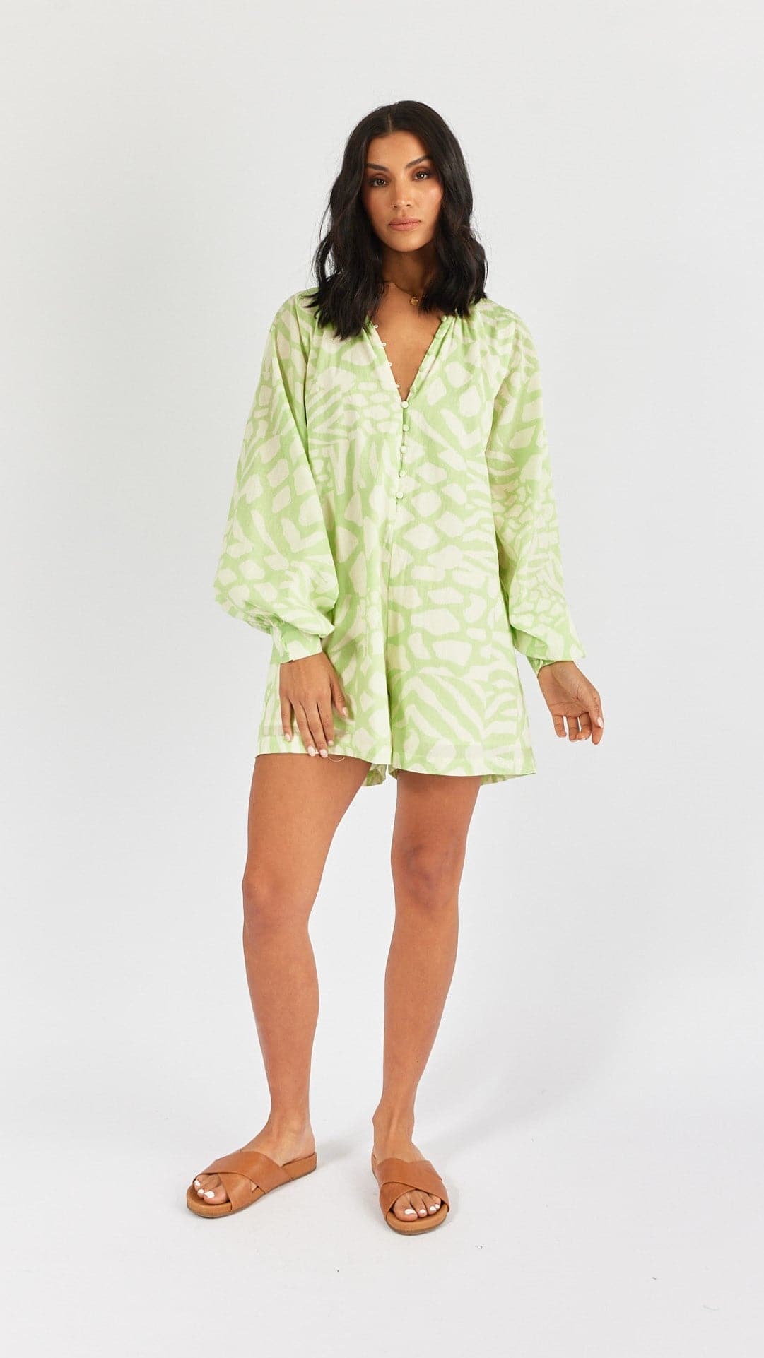 Olga Romper - Isadora Print