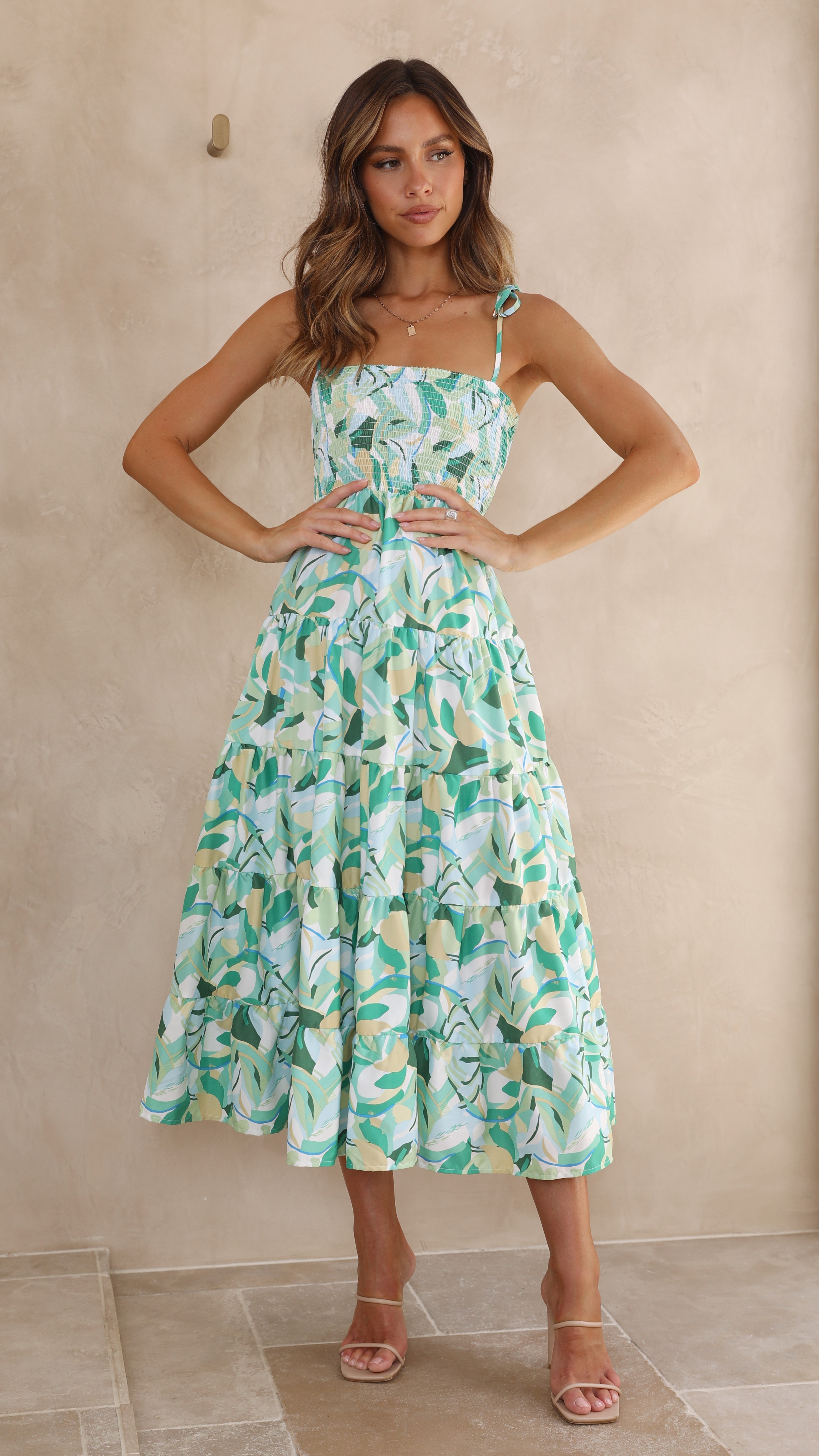 Tamyra Maxi Dress - Green Multi