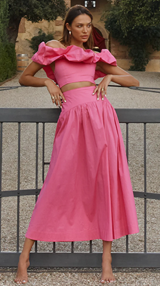 Savannah Maxi Skirt - Pink