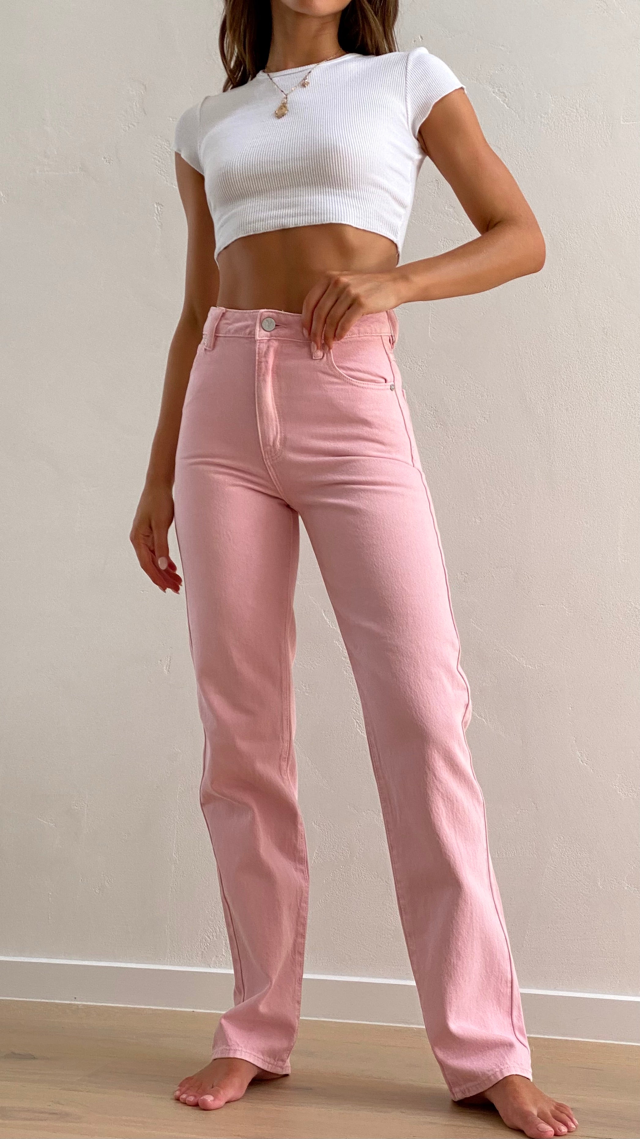 Abrand 94 High Straight Jeans - Cherry Blossom