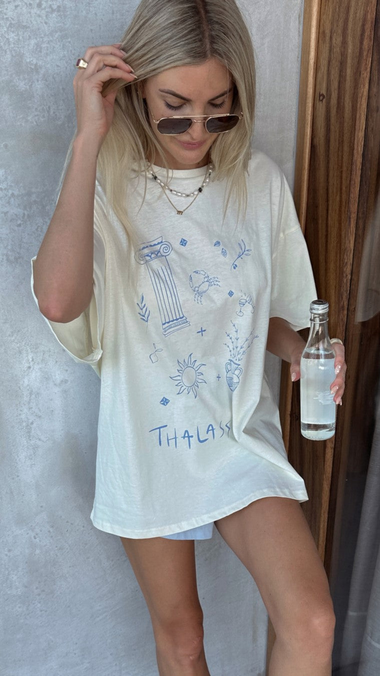 Thalassa Tee - Sea Blue